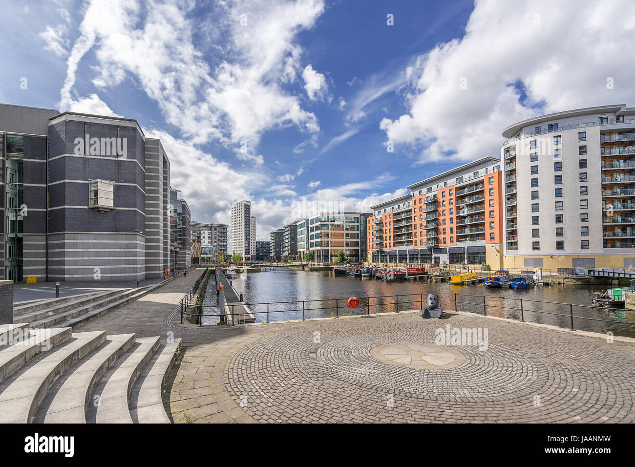 Leeds Dock formerley Clarence Dock in central Leeds Stock Photo