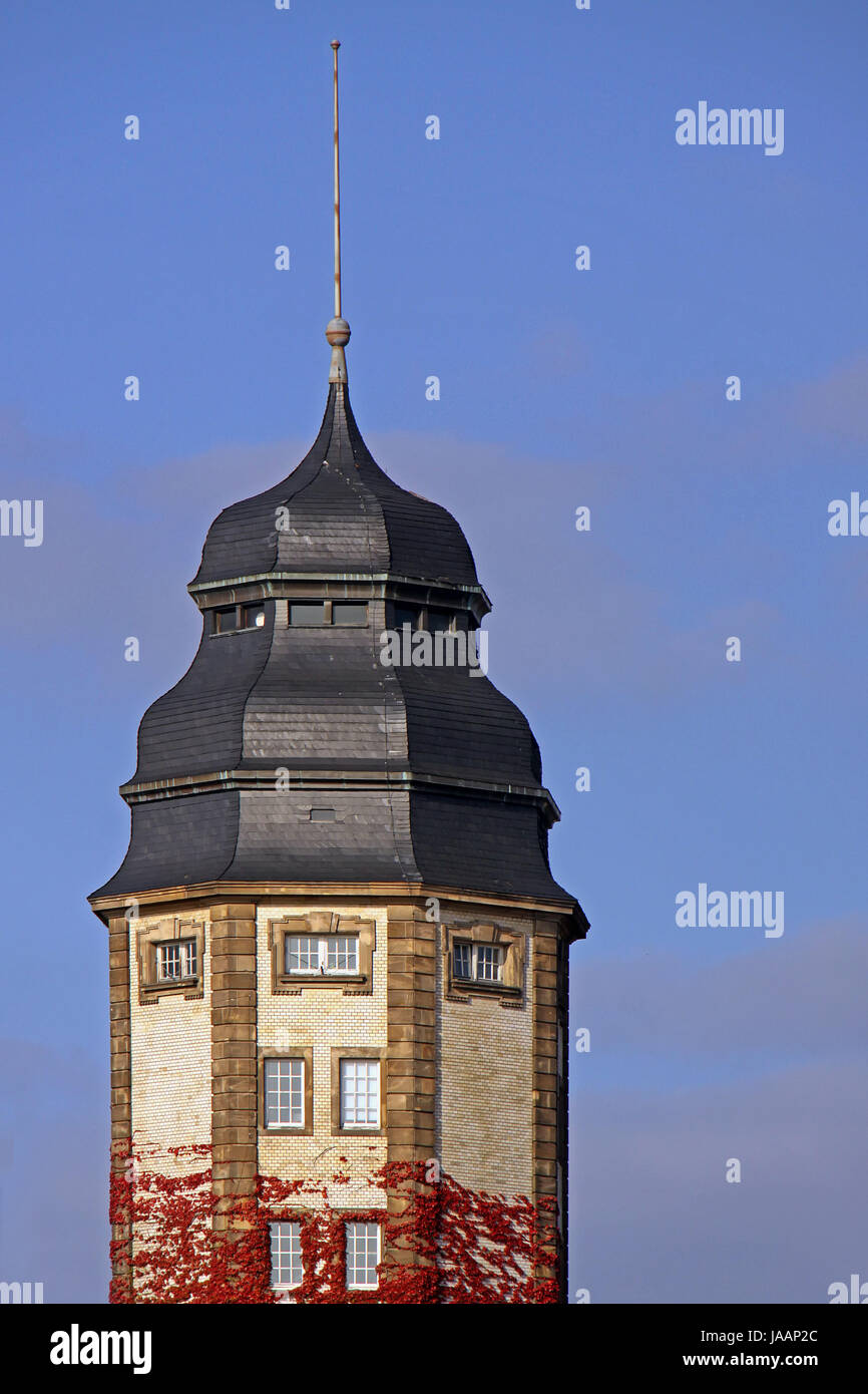 tower of the old fire station in mannheim Stock Photo