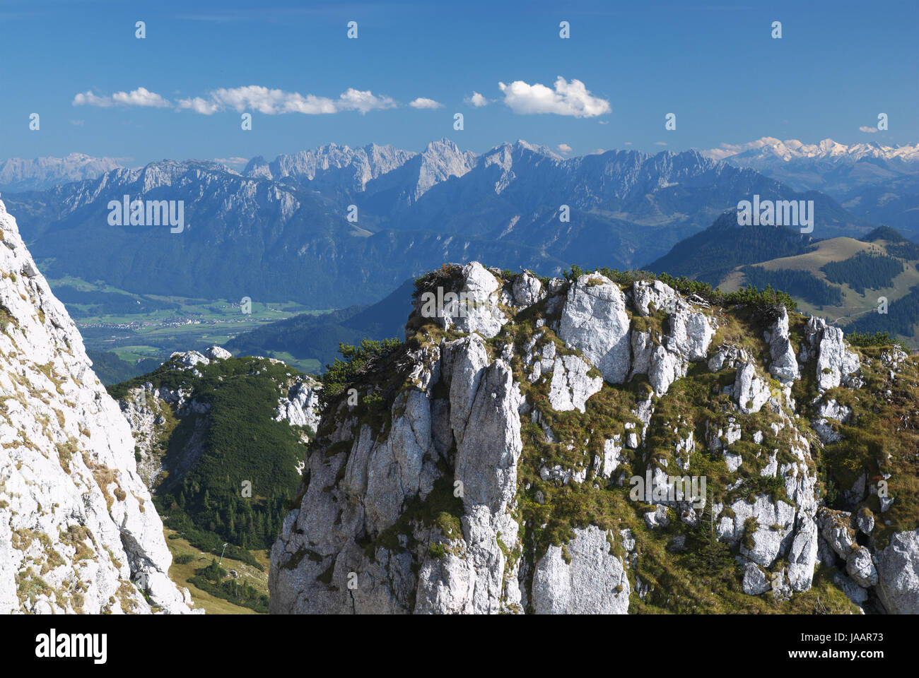 panoramic view from the wendelstein Stock Photo