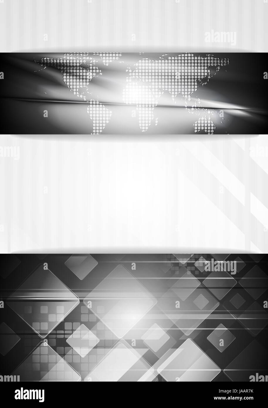 Abstract tech business background with world map. Vector illustration ...