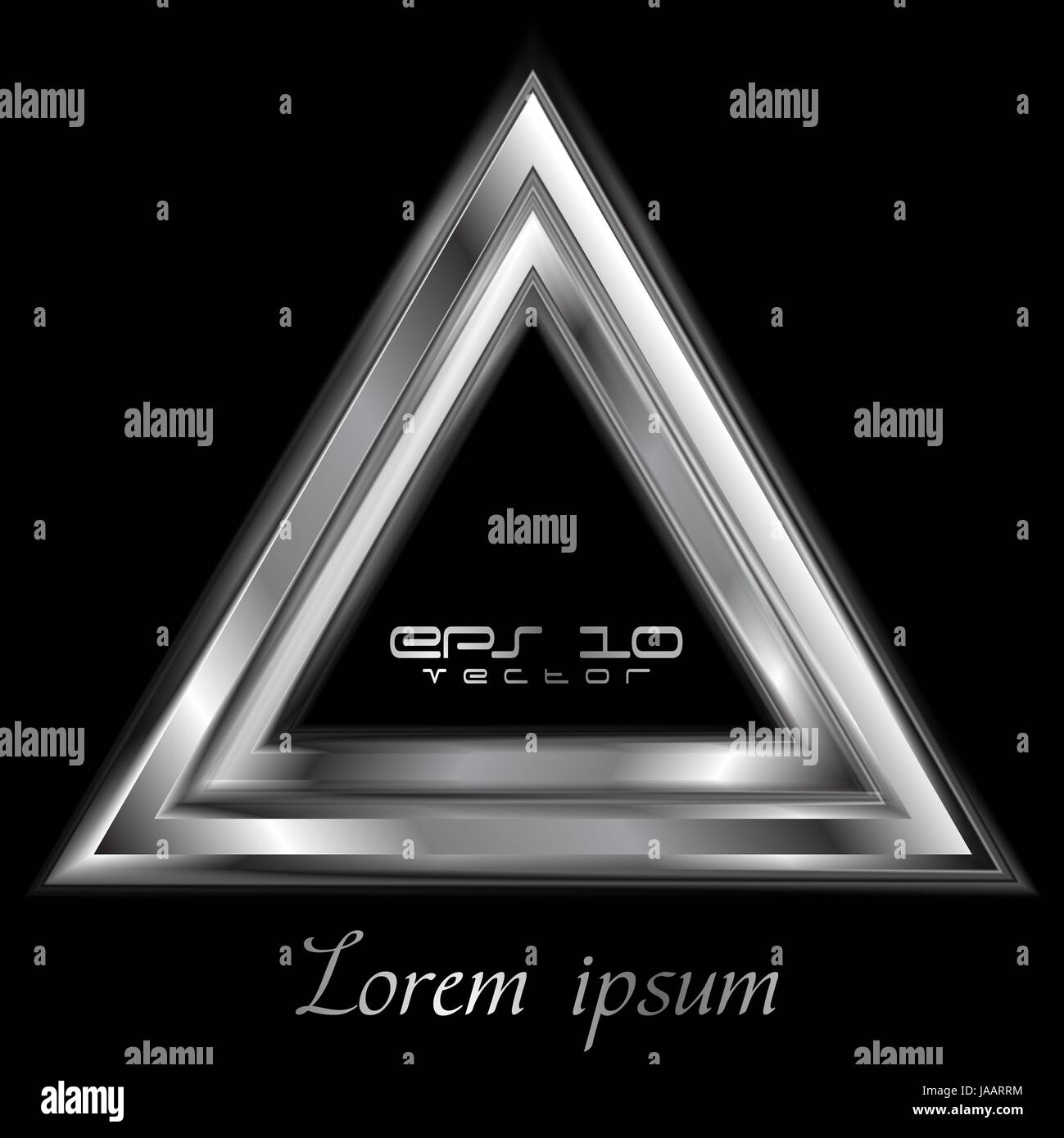 Abstract silver triangle logo design hi-res stock photography and ...