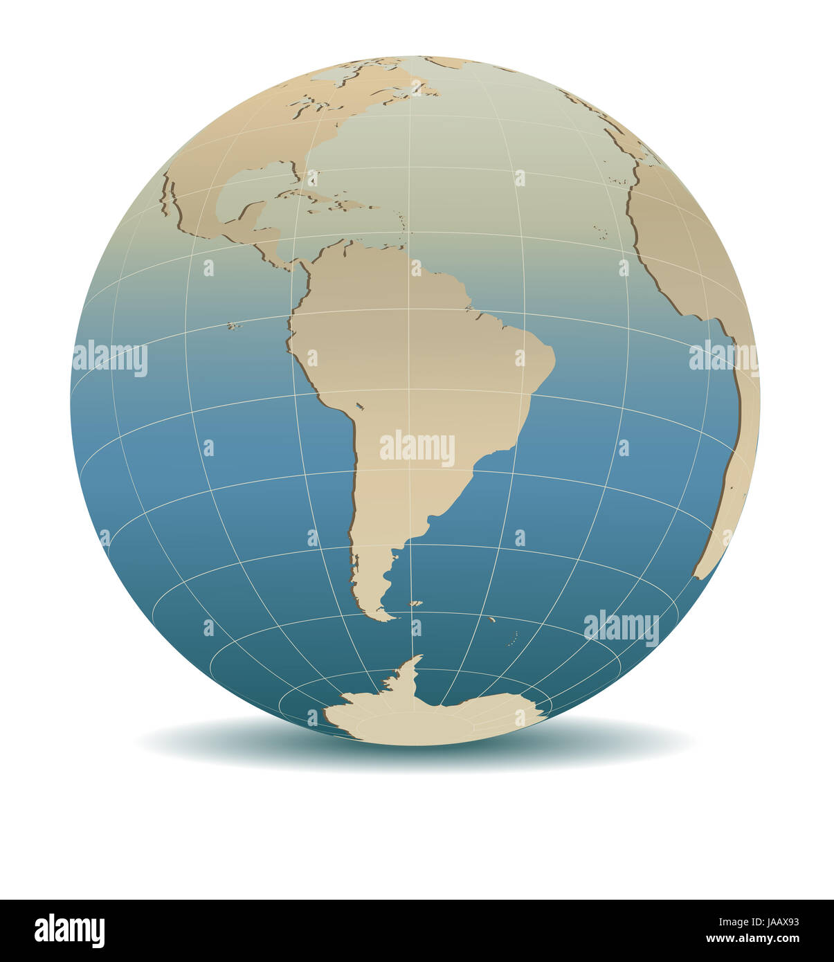 Retro Style South America Global World Stock Photo
