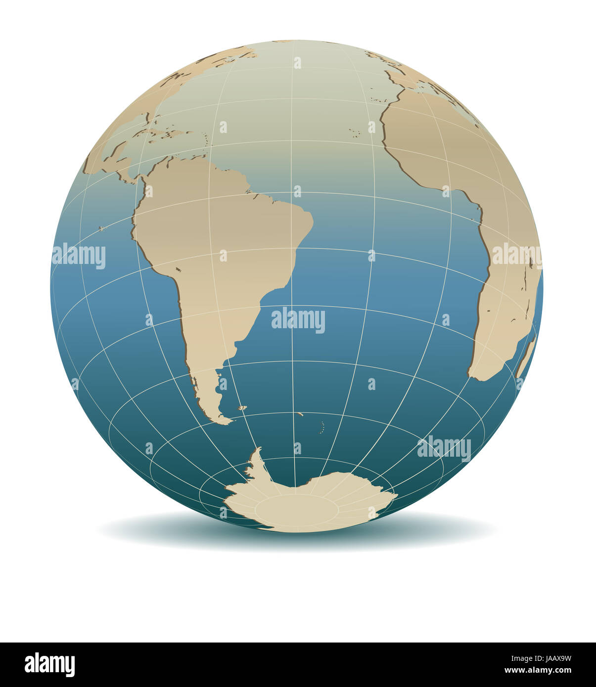 Retro Style South America and Africa Global World, Elements of this image furnished by NASA Stock Photo