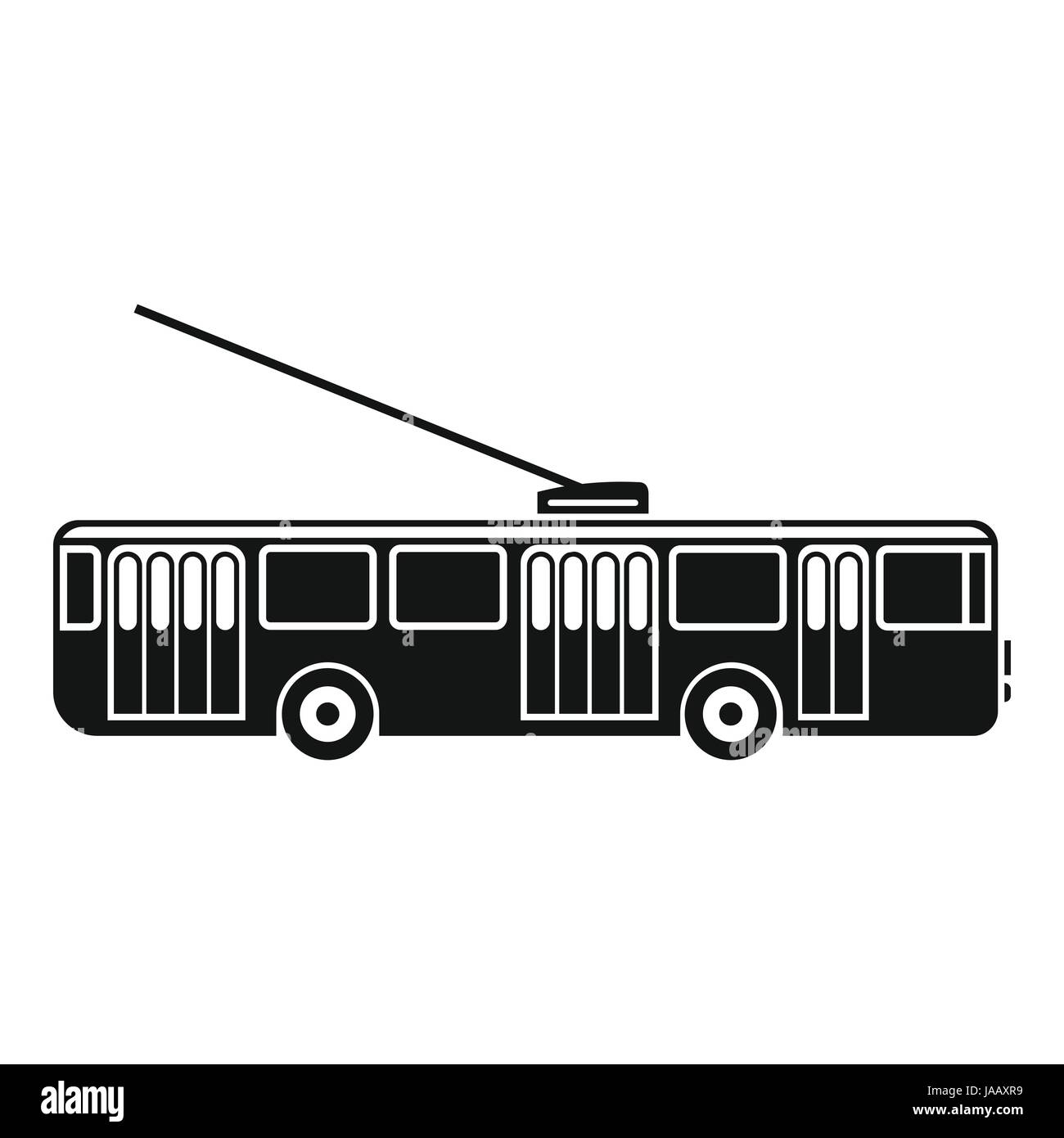 Trolleybus icon, simple style Stock Vector Image & Art - Alamy