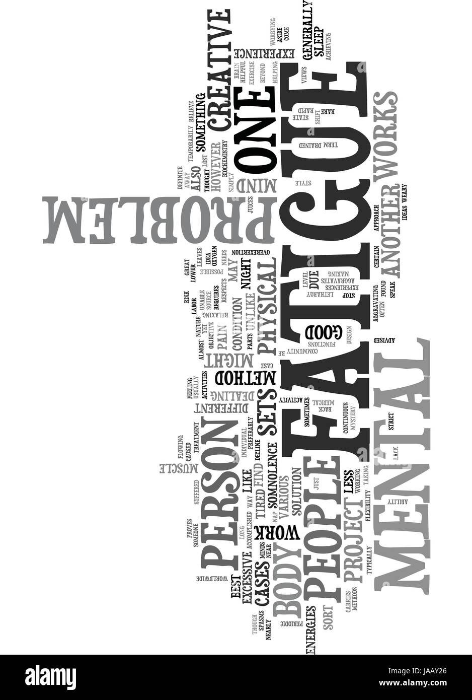 Weary Minds The Nature Of Mental Fatigue Text Word Cloud Concept Stock Vector Image Art Alamy
