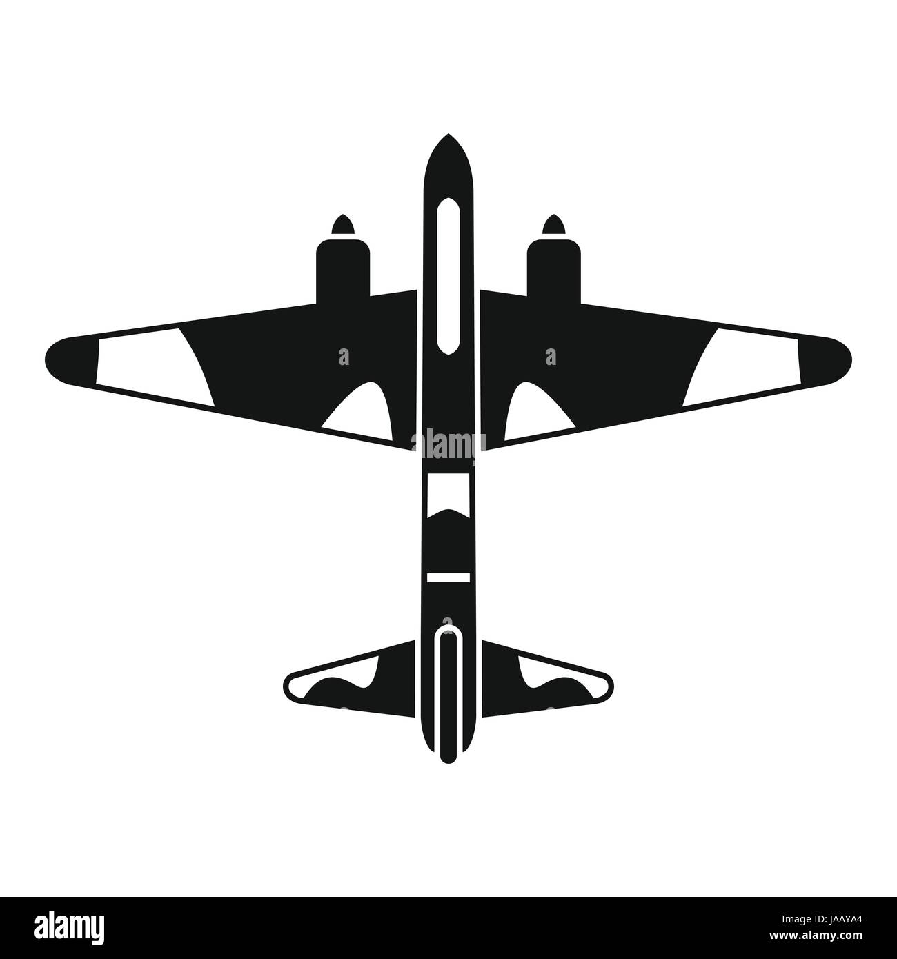 Military fighter aircraft icon, simple style Stock Vector Image & Art ...