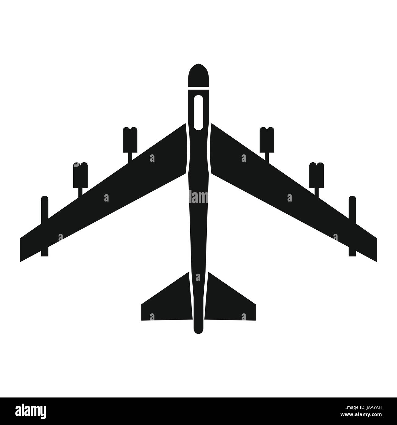 Armed fighter jet icon, simple style Stock Vector Image & Art - Alamy