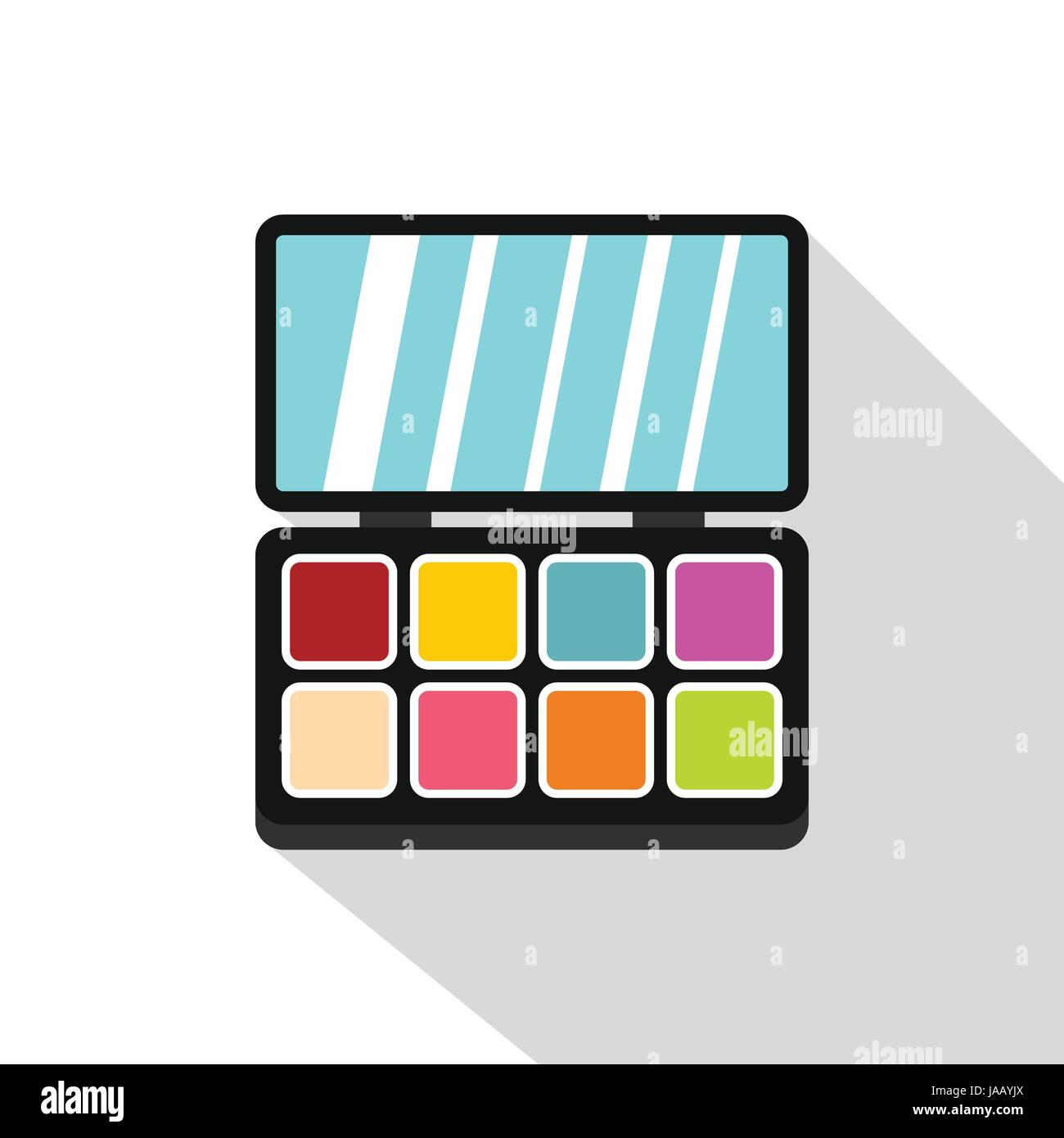 Colorful makeup palette icon, flat style Stock Vector Image & Art Alamy