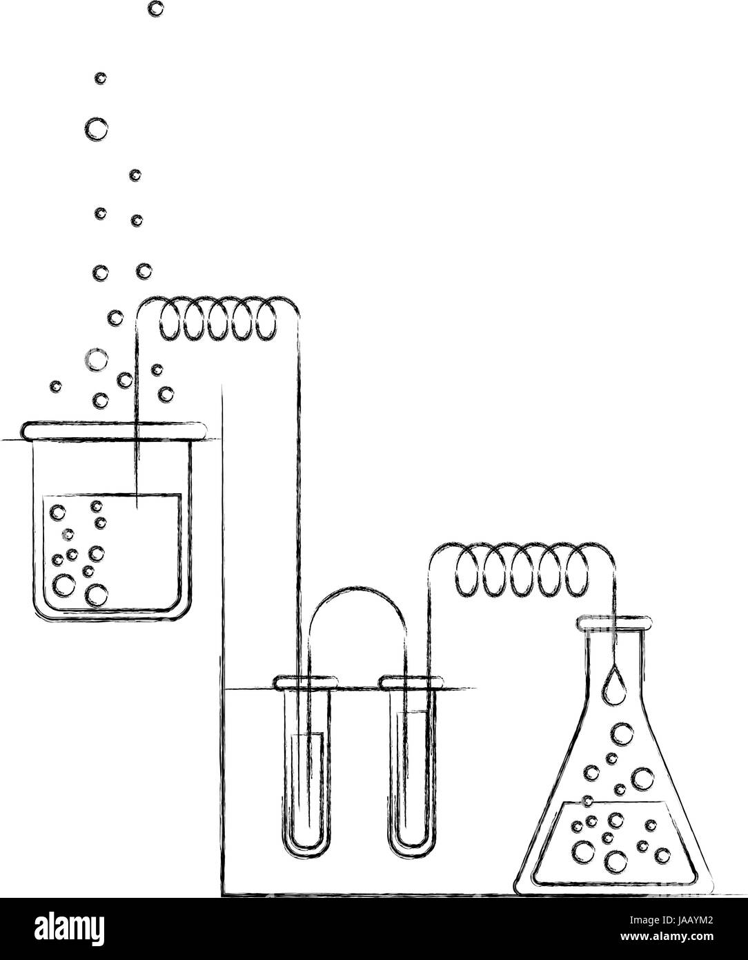 A plain sketch of science experiment Royalty Free Vector