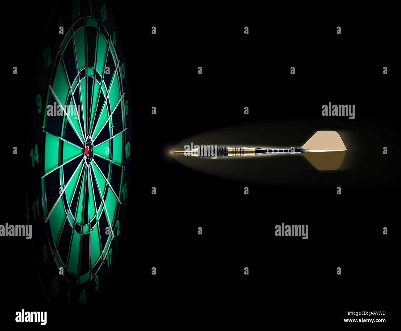 Shot of darts in bullseye on dartboard Stock Photo Alamy