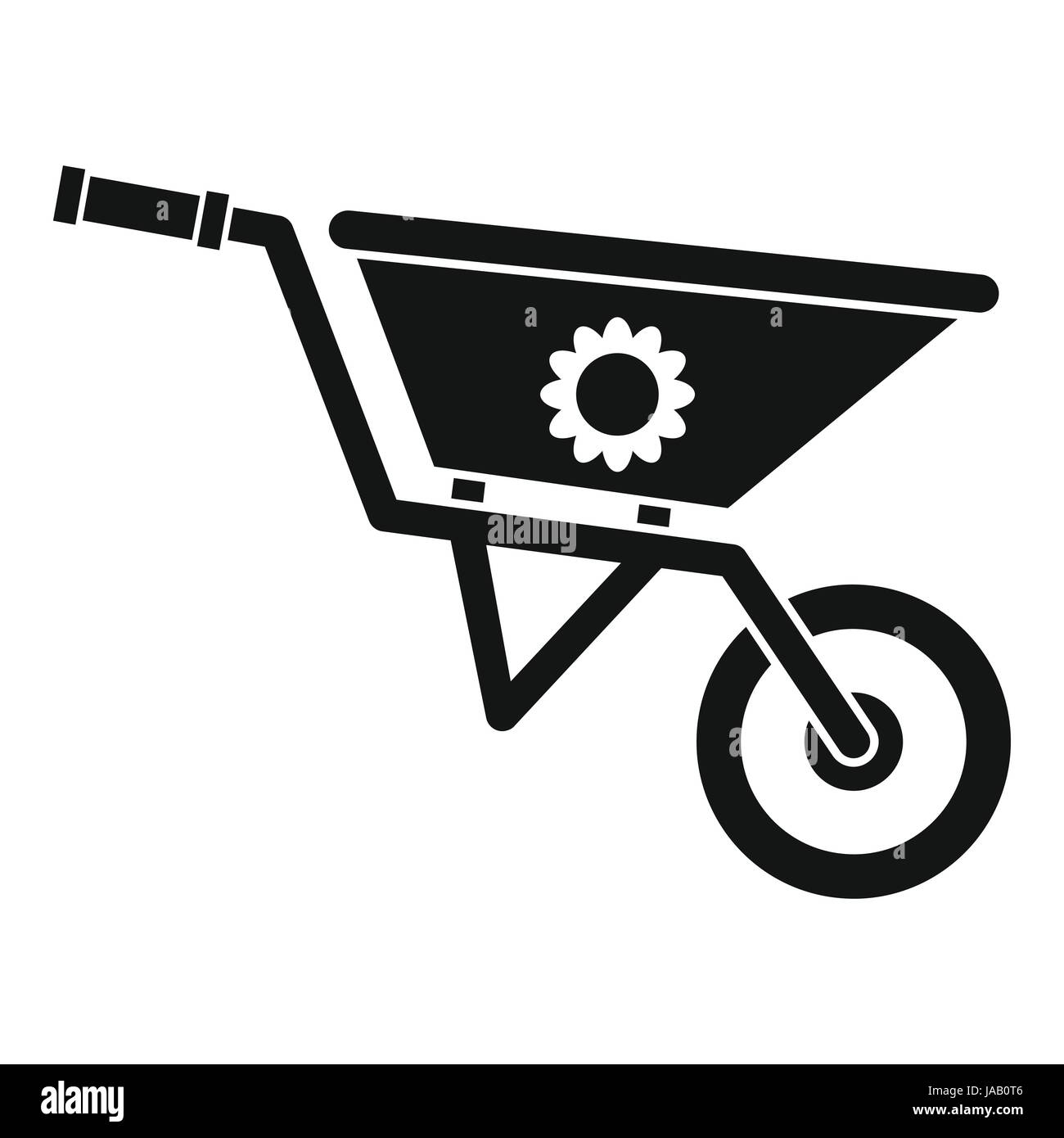 Wheelbarrow icon, simple style Stock Vector Image & Art Alamy