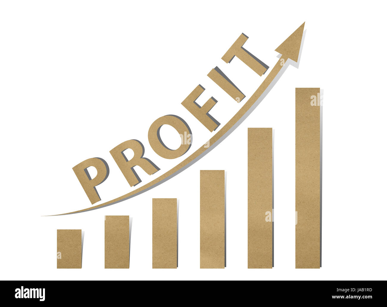 profit with paper chart Stock Photo Alamy