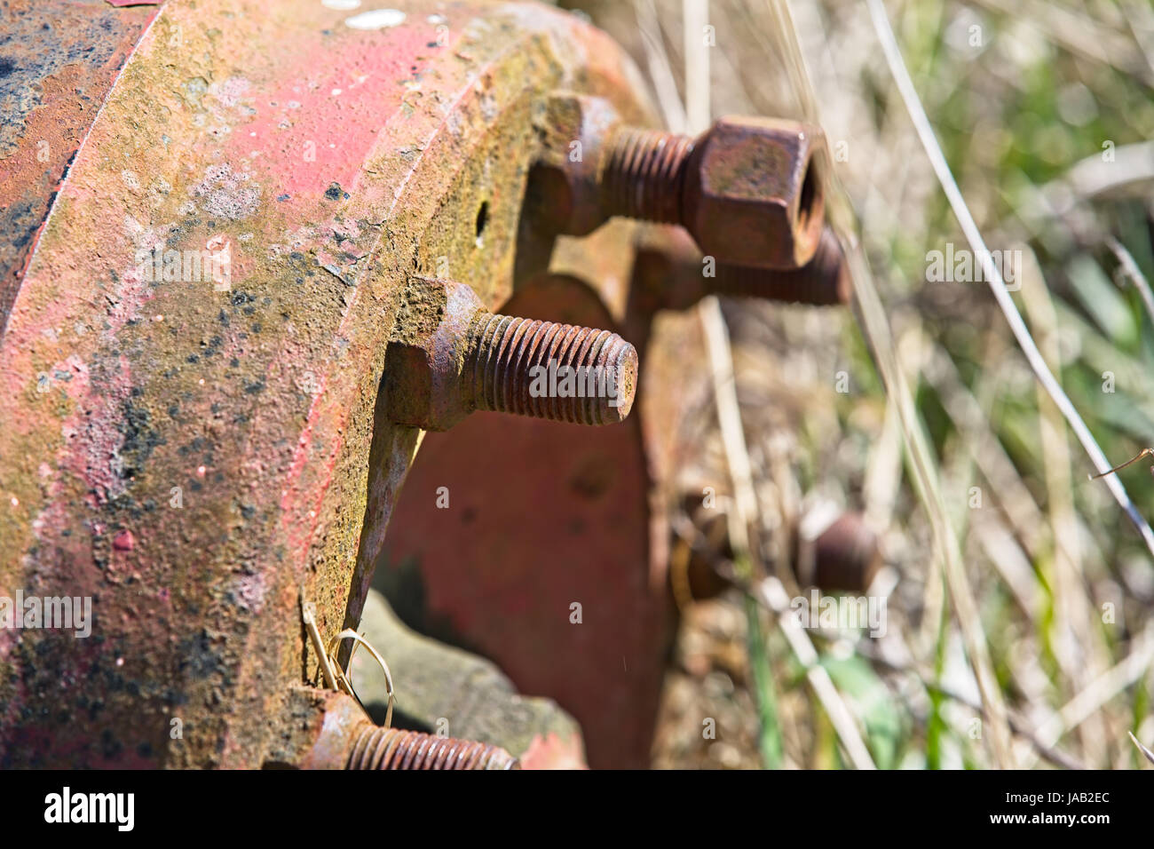 Rusty wheel hub Stock Photo Alamy