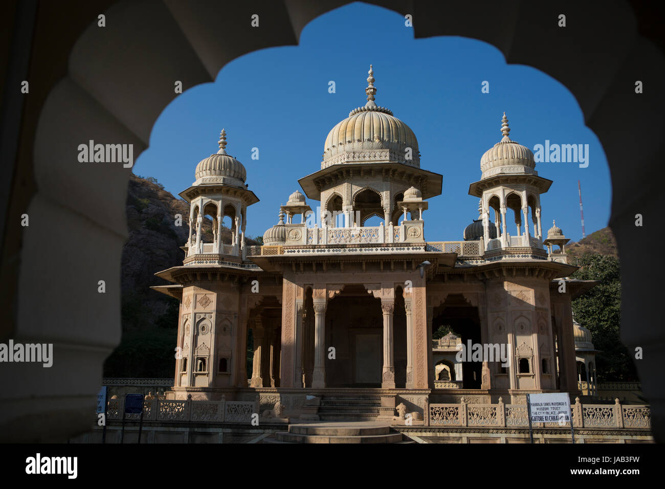 A view of Gatore Ki Chhatriyan in Jaipur, India Stock Photo - Alamy