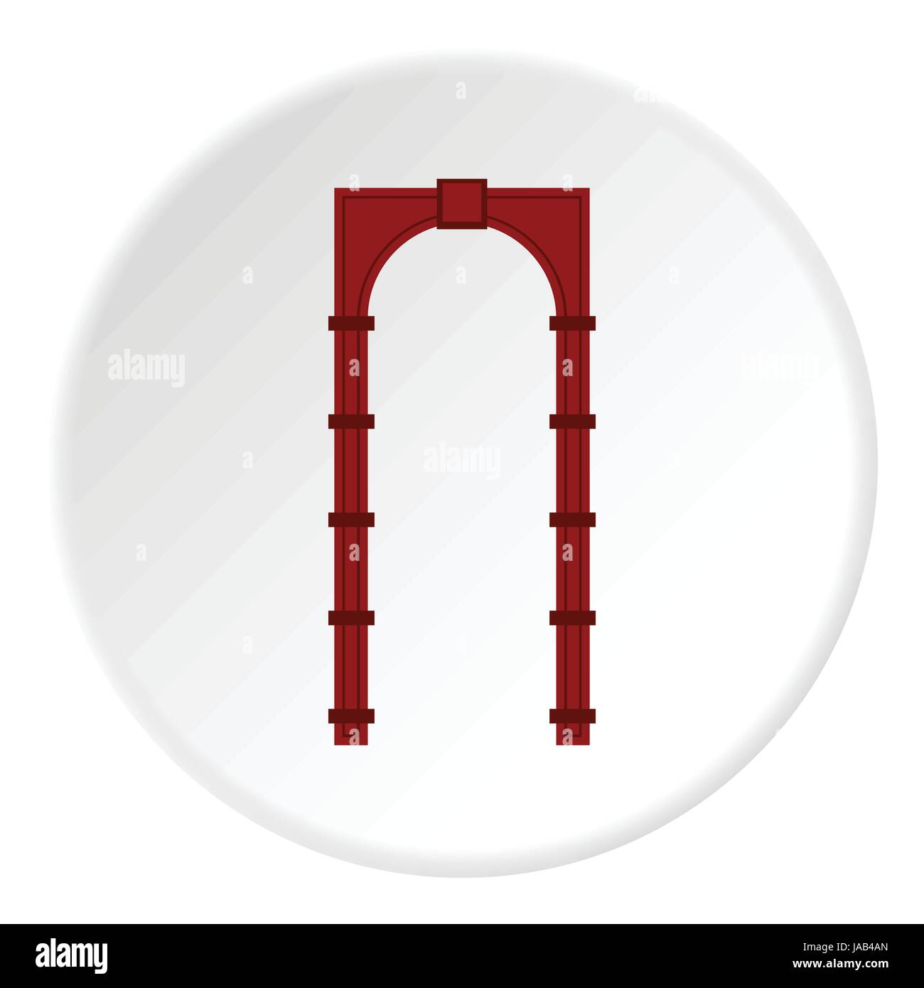 Red arch icon. Flat illustration of red arch vector icon for web Stock ...