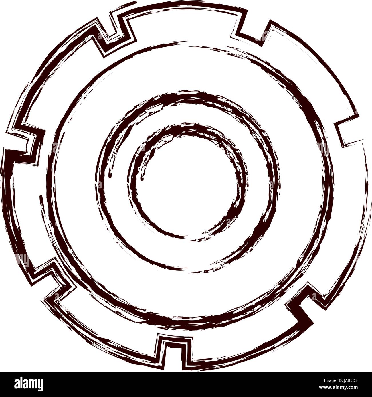 blurred thick contour gear wheel icon Stock Vector Image & Art - Alamy