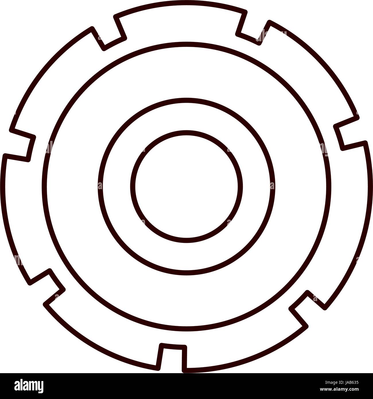 sketch silhouette gear wheel icon Stock Vector Image & Art - Alamy