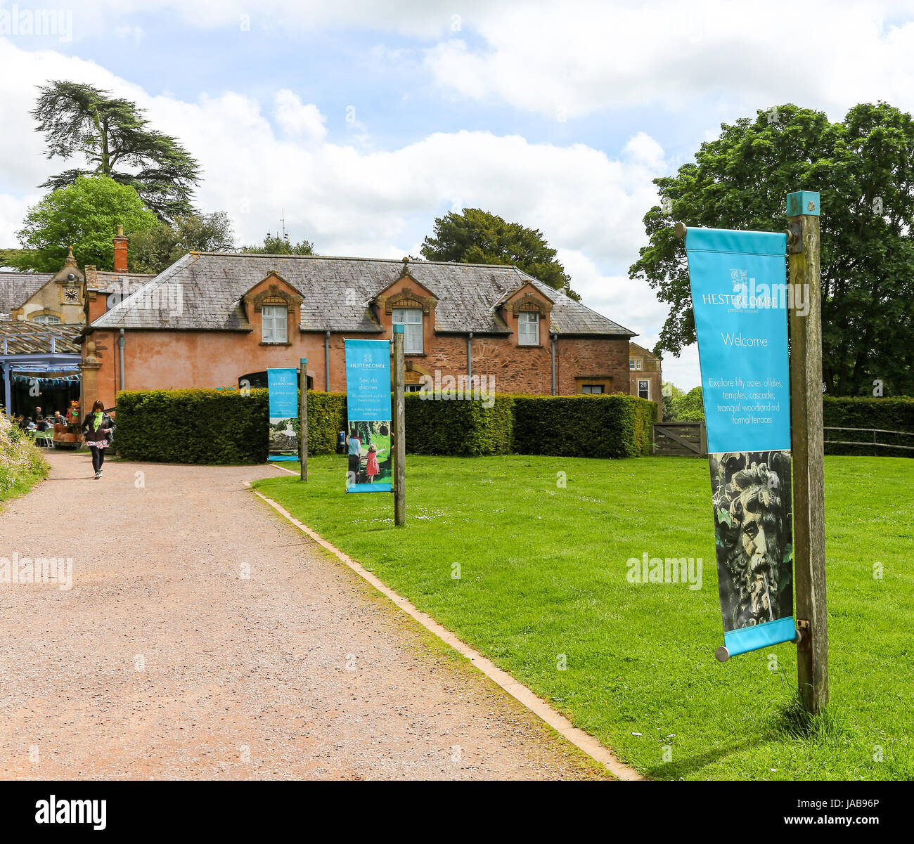 Signs at the entrance to House and Gardens West Monkton