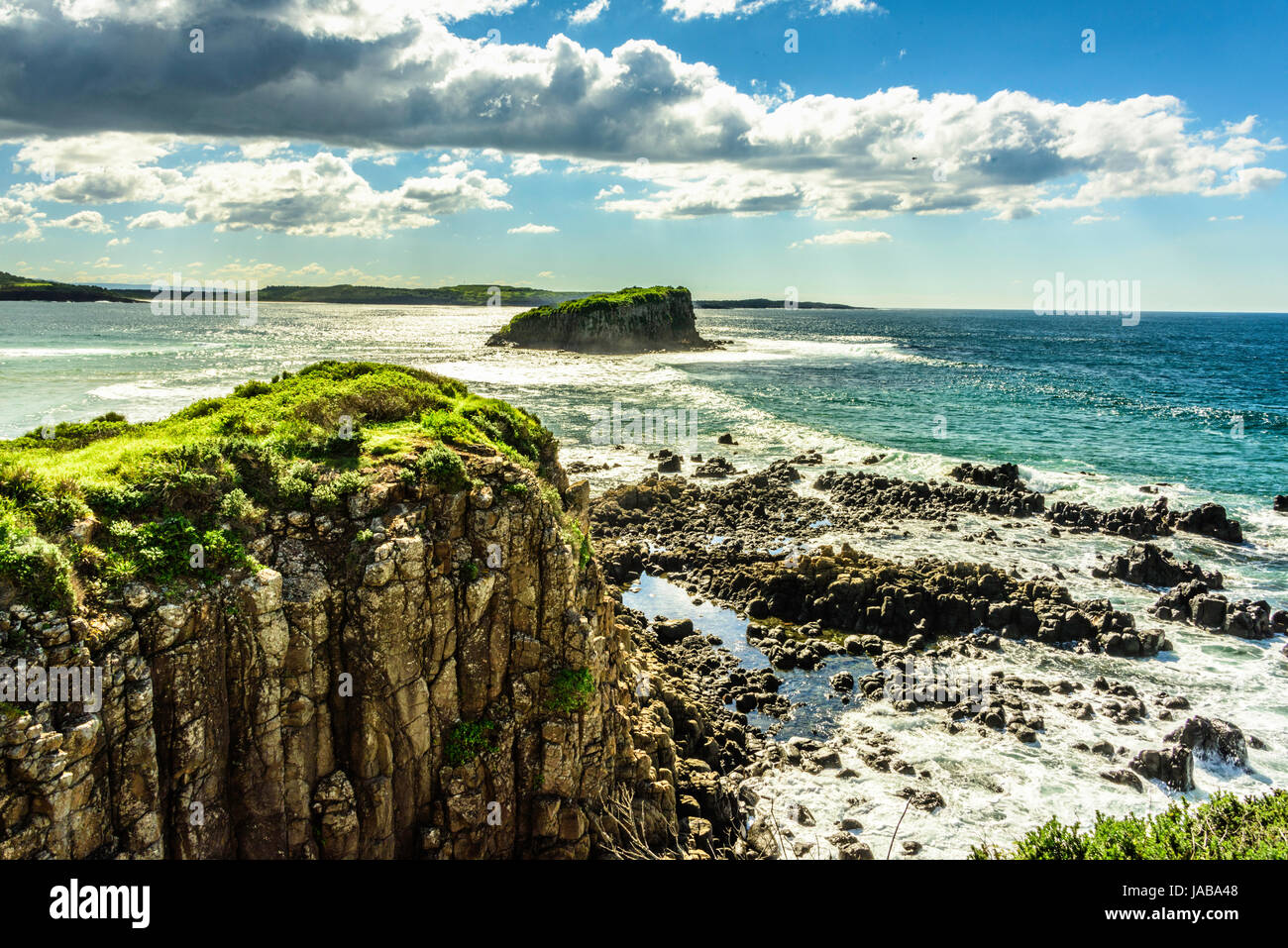 Views of Minnamurra River entrance, the point and Stack Island Stock ...