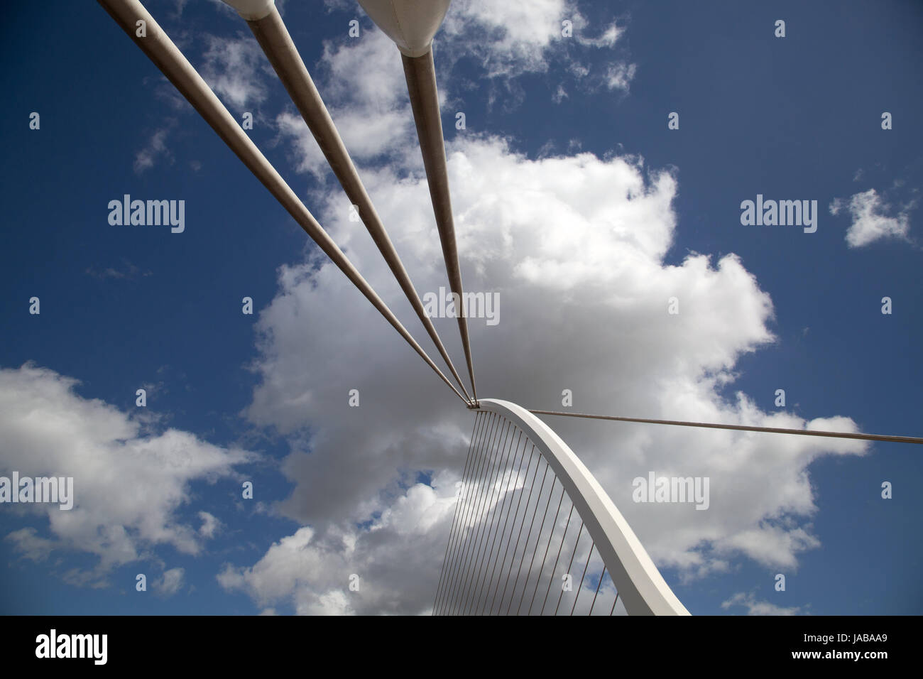 Samuel Beckett Bridge in Dublin city, Ireland Stock Photo