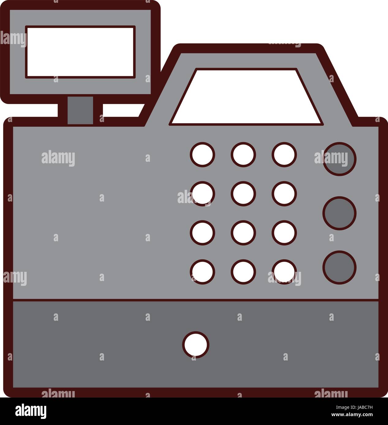 register machine isolated icon Stock Vector Image & Art - Alamy