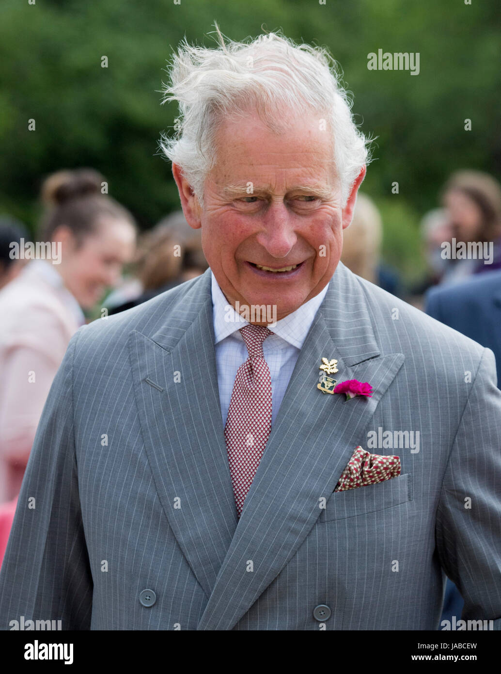 The Prince of Wales during his visit to Jimmy's Farm in Ipswich where