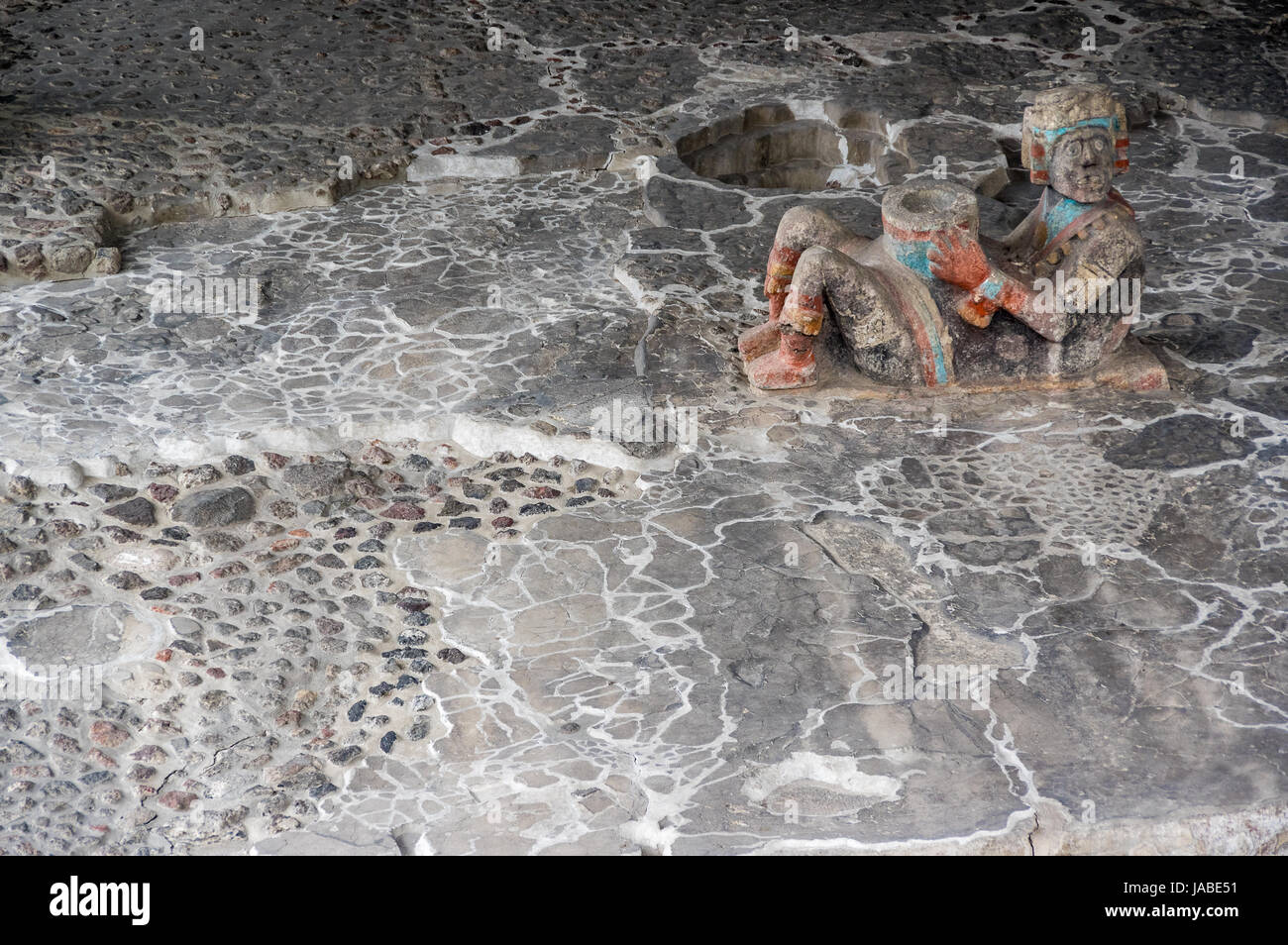 The Aztec ruins of Templo Mayor, a UNESCO World Heritage site, in Mexico City Stock Photo