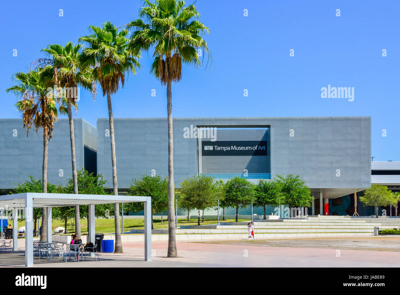 The Tampa Museum of Art's angular, modern, industrial architecture adds