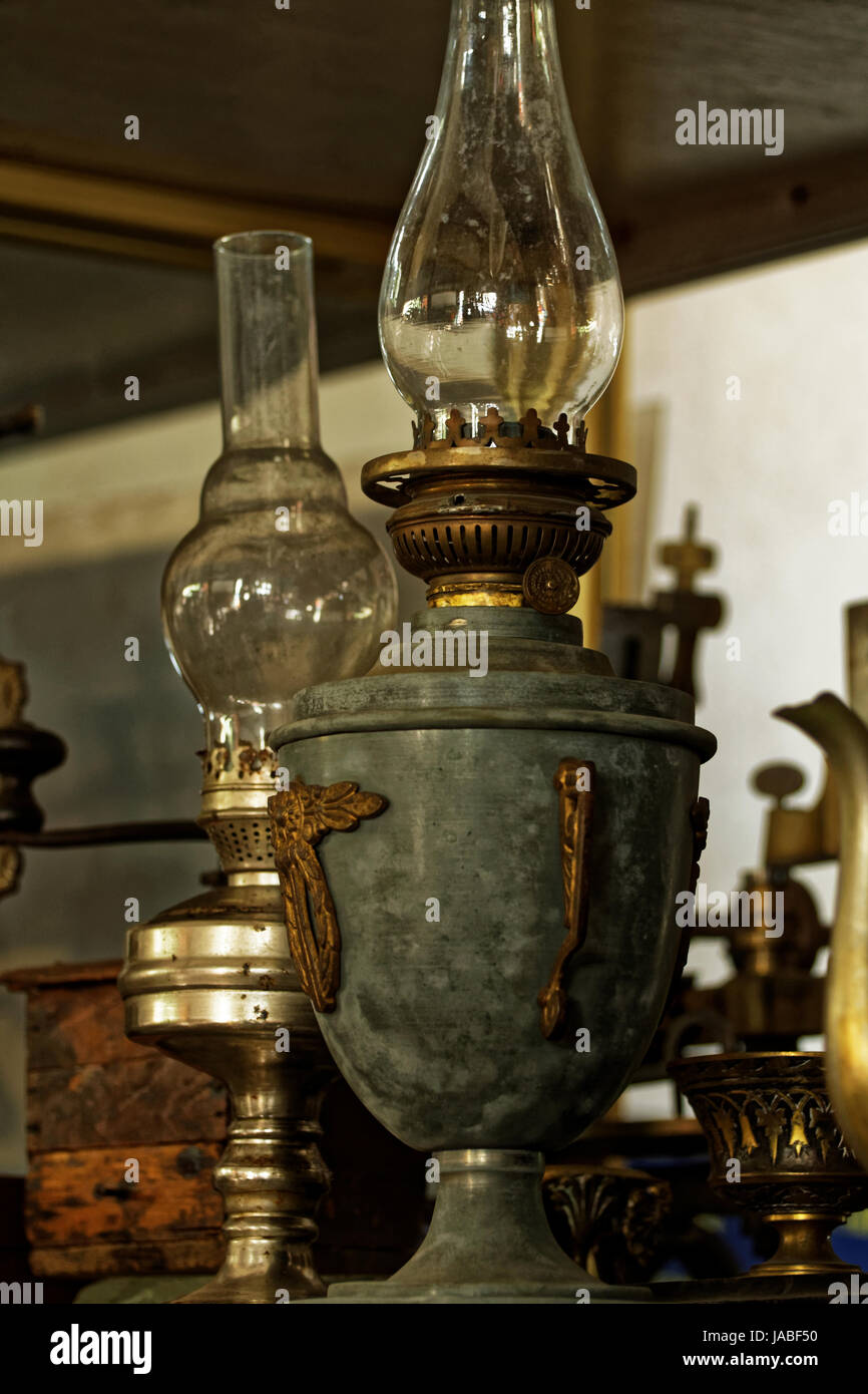Photo of old kerosene lamps Stock Photo Alamy