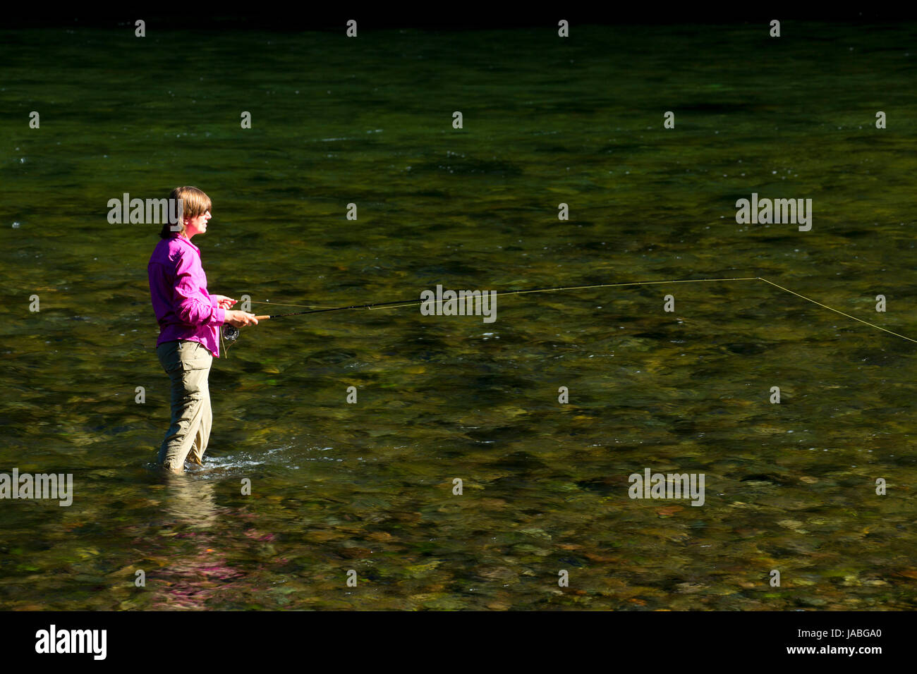 Flyfishing the North Santiam River, Packsaddle County Park, Marion