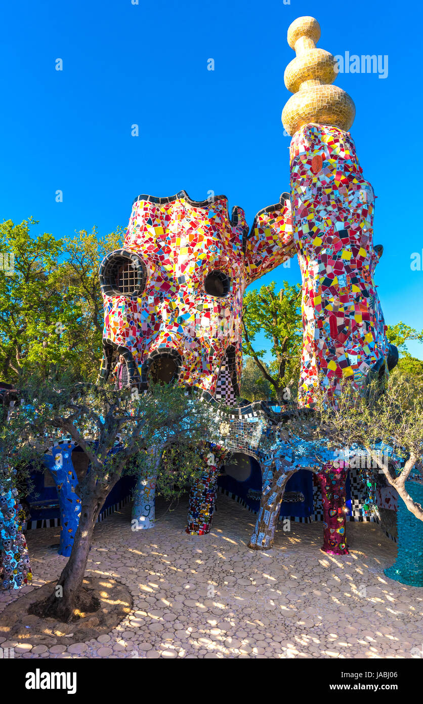 The Tarot Garden, in Capalbio, Italy, is an awesome sculpture garden, based  on the esoteric tarot, created by Niki de Saint Phalle, Tuscany region  Stock Photo - Alamy