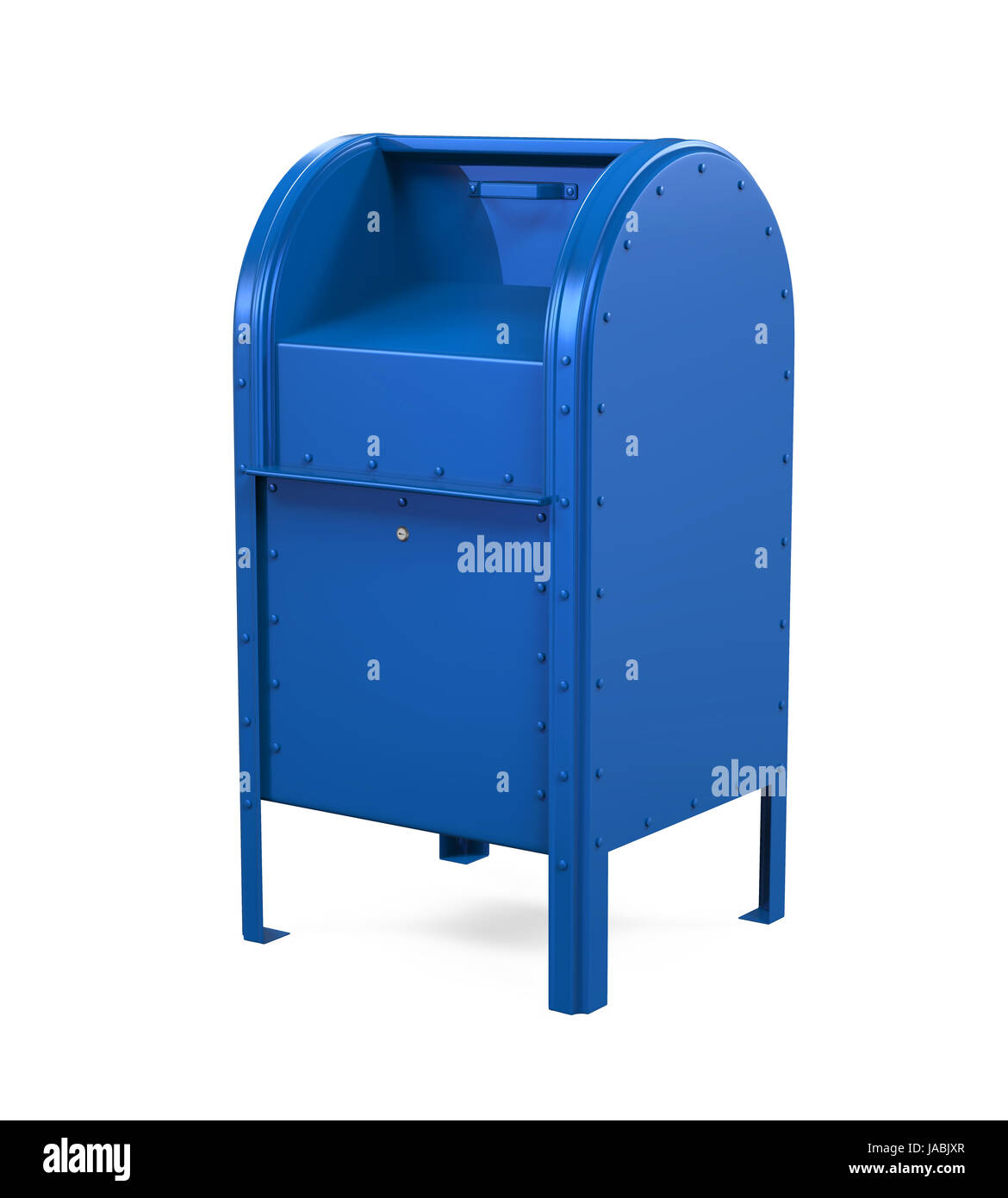 Blue Mail Box Isolated Stock Photo Alamy