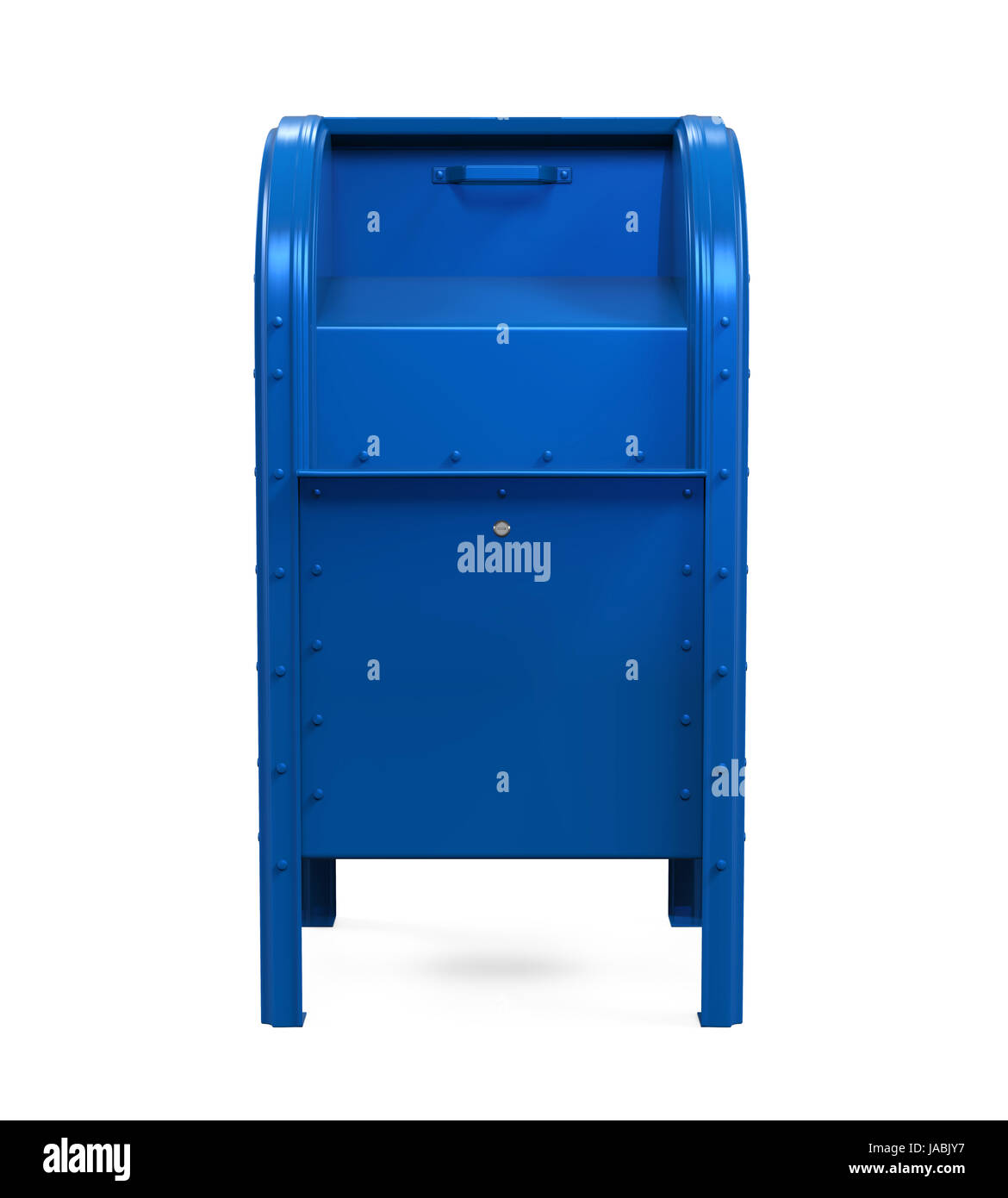 Blue Mail Box Isolated Stock Photo Alamy