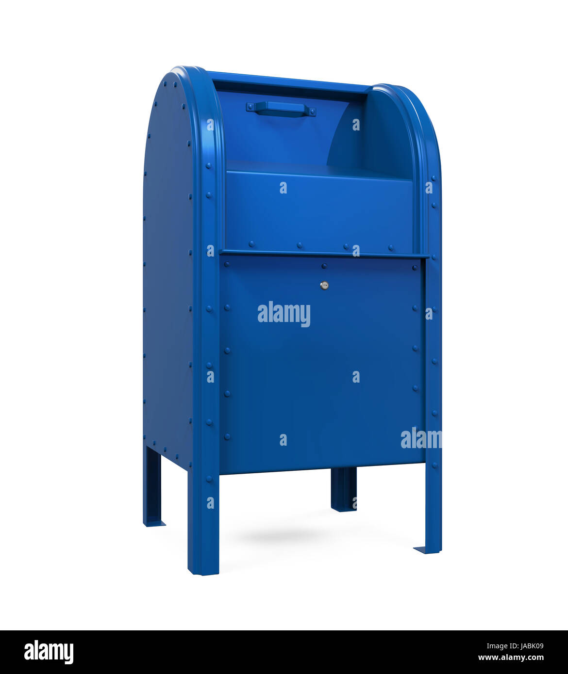 Blue Mail Box Isolated Stock Photo Alamy