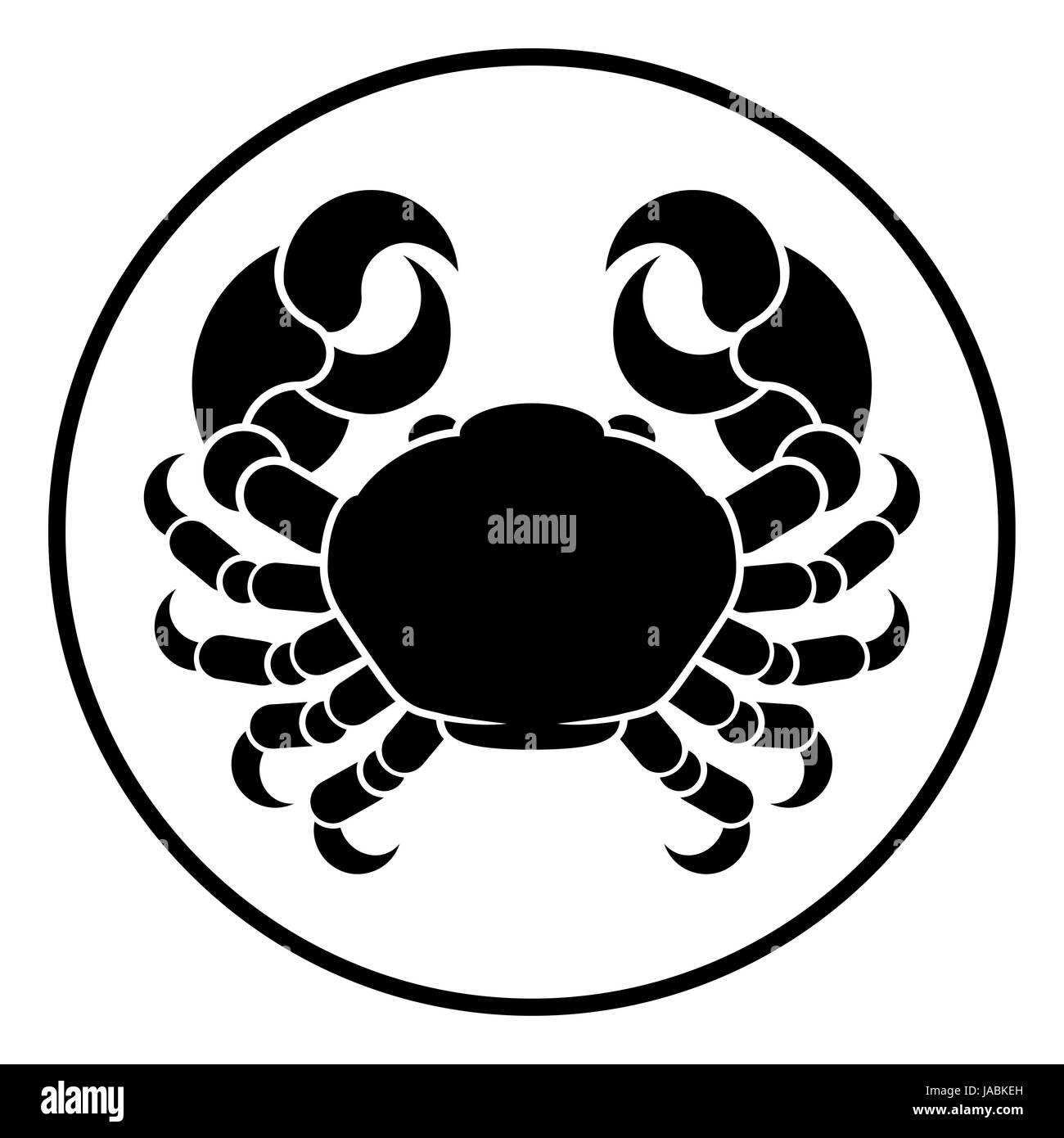 Cancer crab horoscope astrology zodiac sign symbol Stock Photo