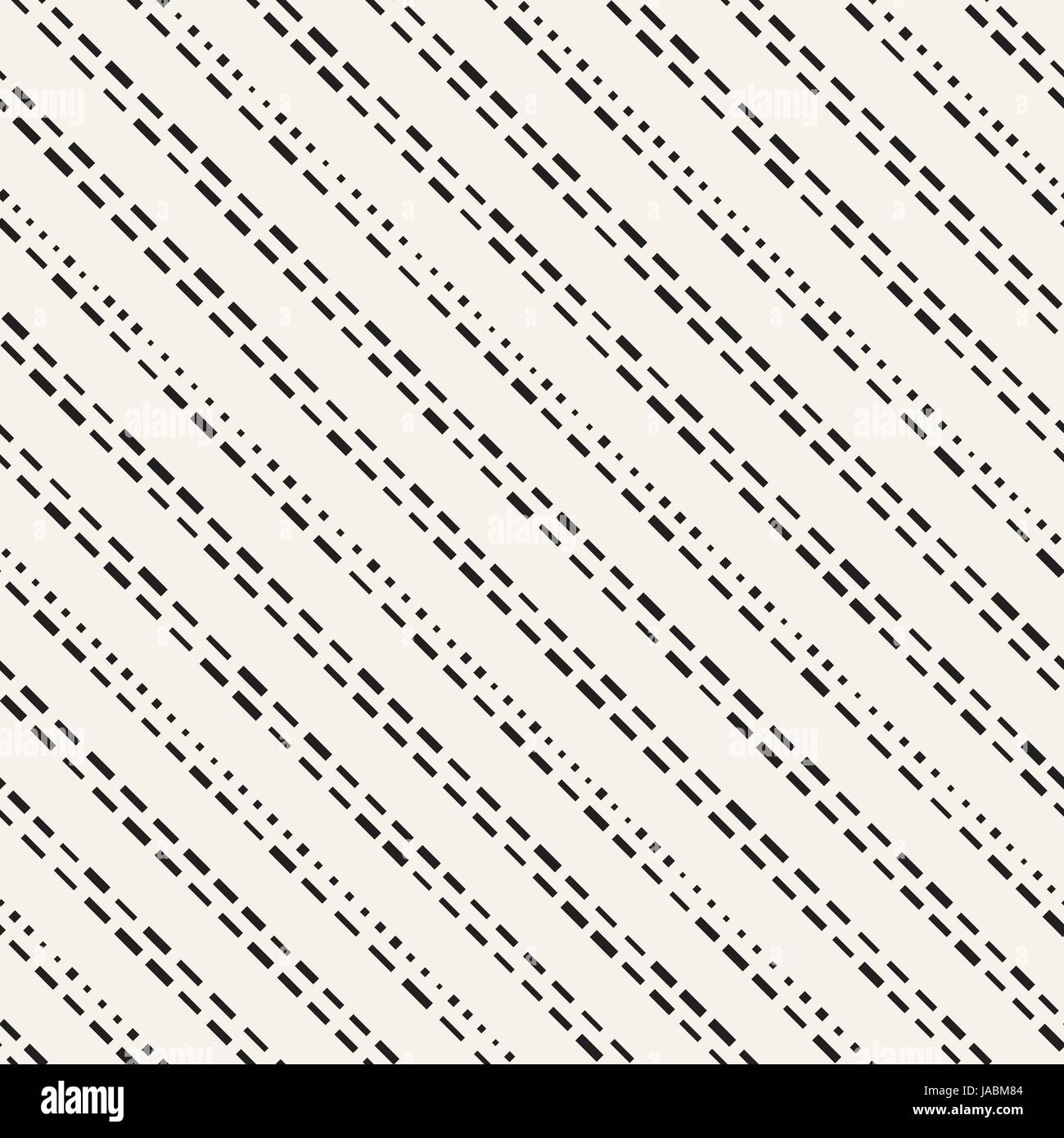 Black and White Irregular Dashed Lines Pattern. Modern Abstract Vector ...