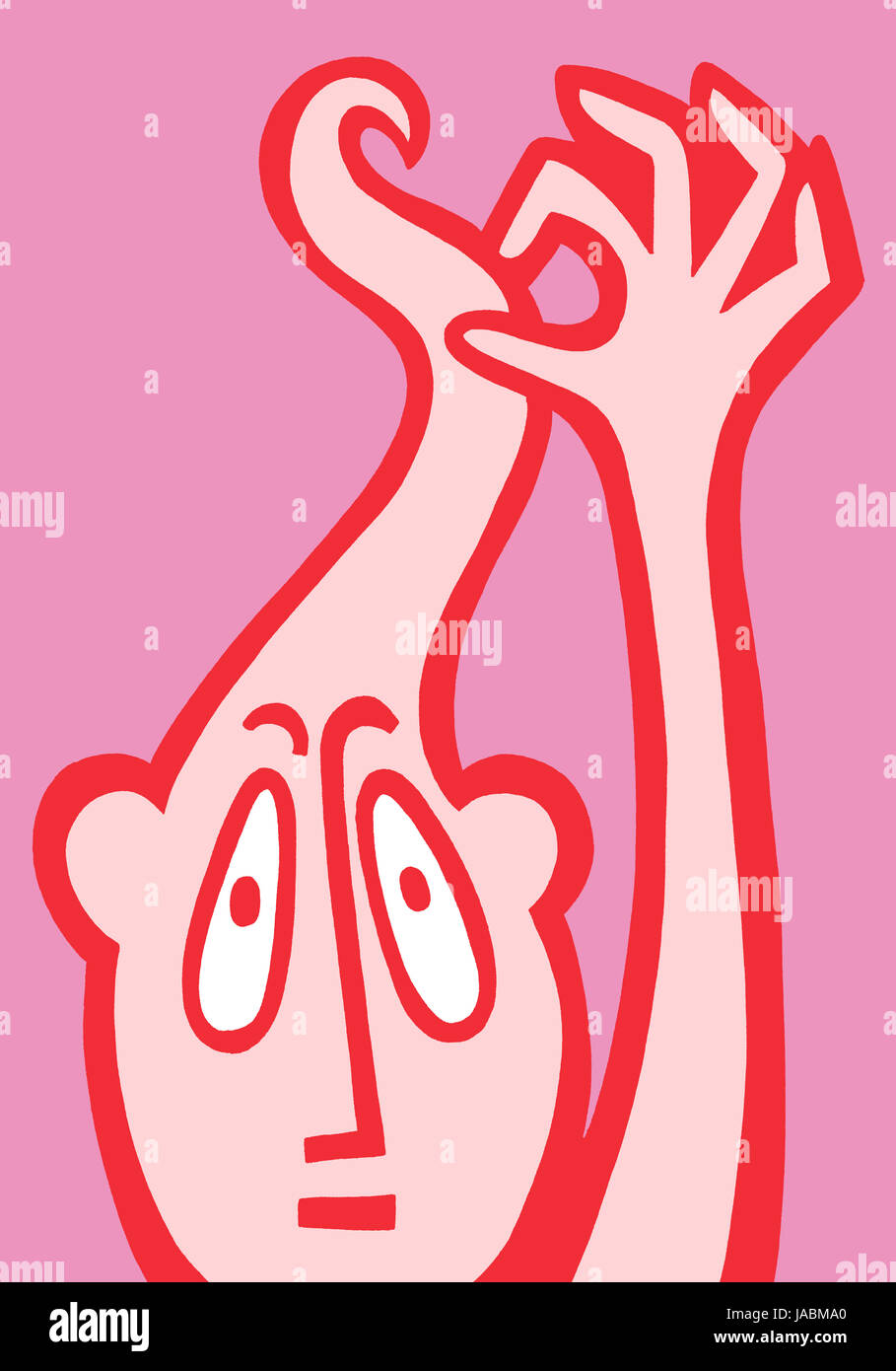 Stretchy. A simple graphic illustration. Stock Photo