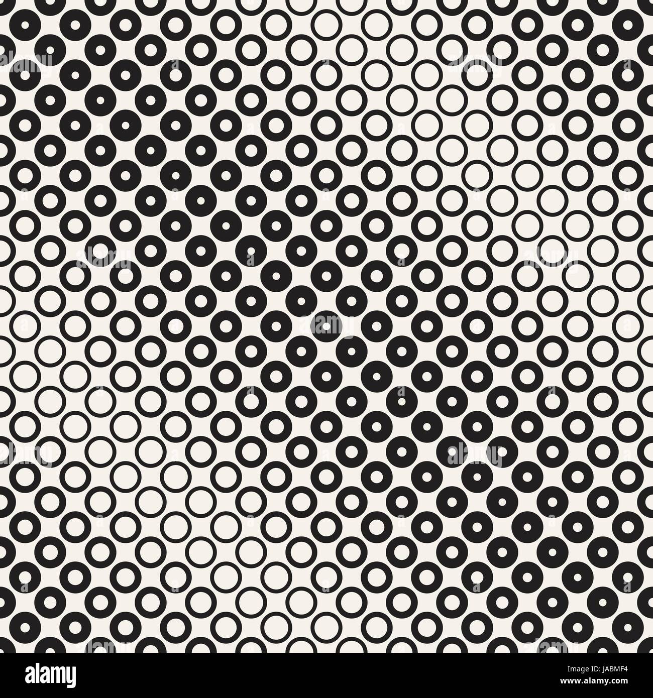 Abstract black and white ring pattern background. Seamless geometric ...