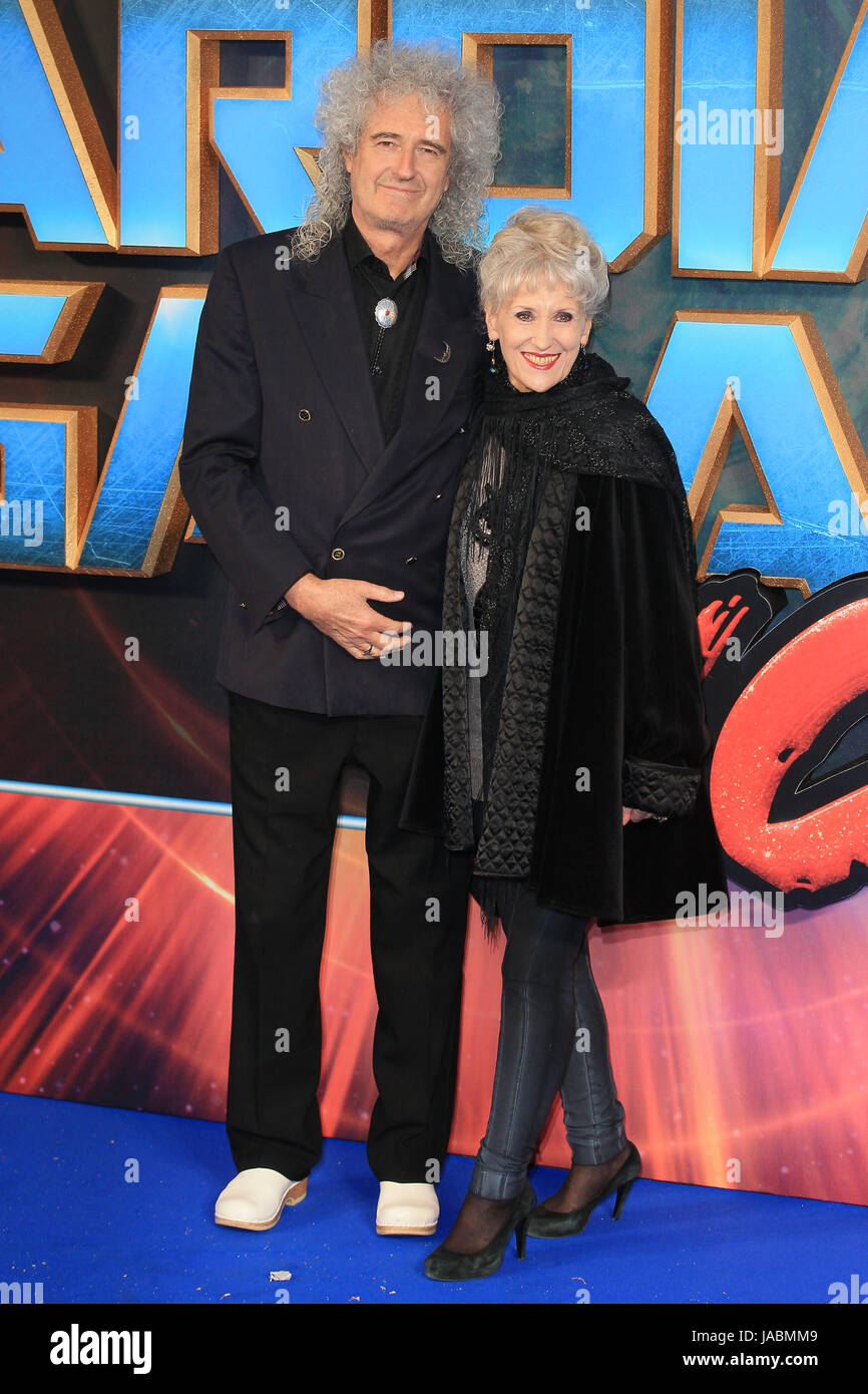 The European Gala of 'Guardians of the Galaxy Vol. 2' held at the Eventim Apollo - Arrivals  Featuring: Brian May, Anita Dobson Where: London, United Kingdom When: 24 Apr 2017 Credit: Mario Mitsis/WENN.com Stock Photo