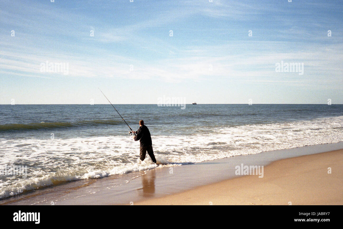 Fishing East Hampton Stock Photo Alamy