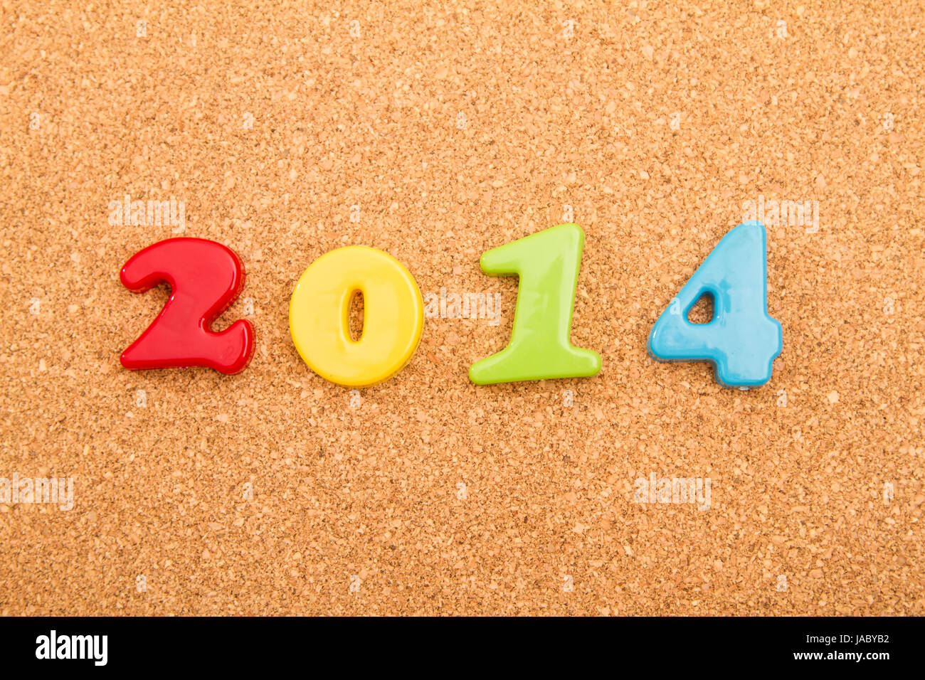New year, 2014, written on a cork board Stock Photo - Alamy
