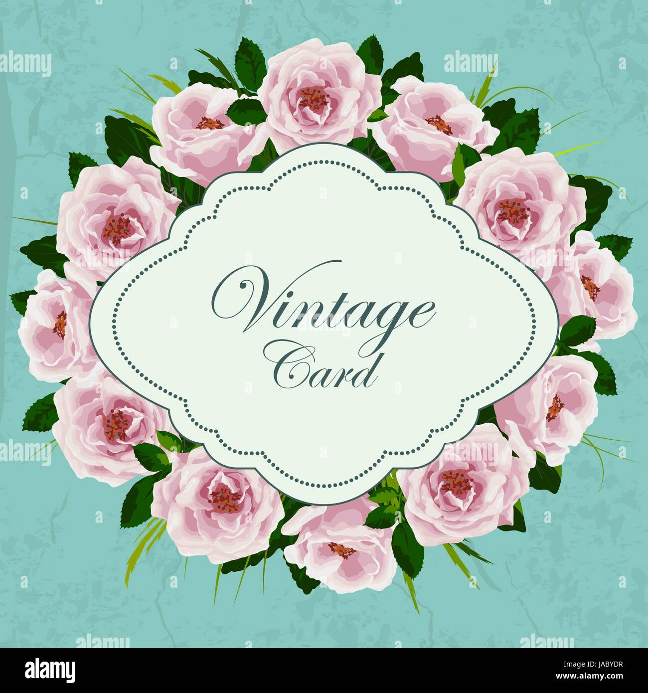 Vintage card with flowers Stock Vector Image & Art - Alamy