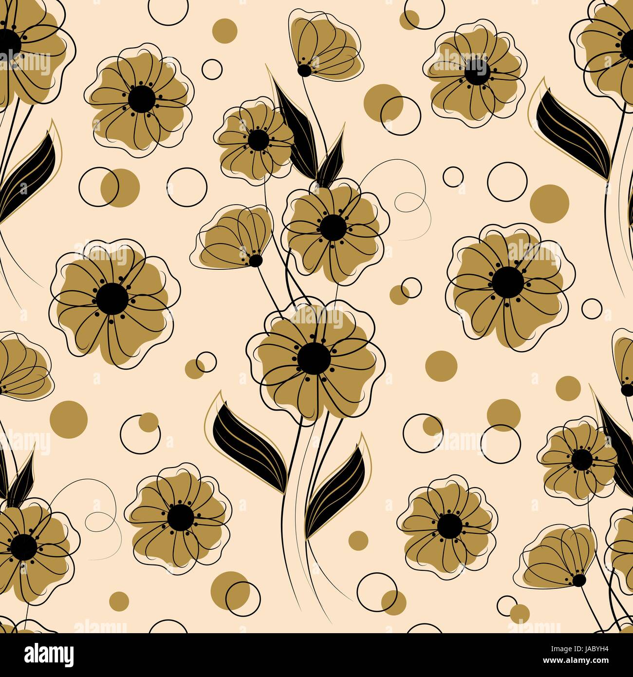 Seamless pattern with flowers Stock Vector Image & Art - Alamy