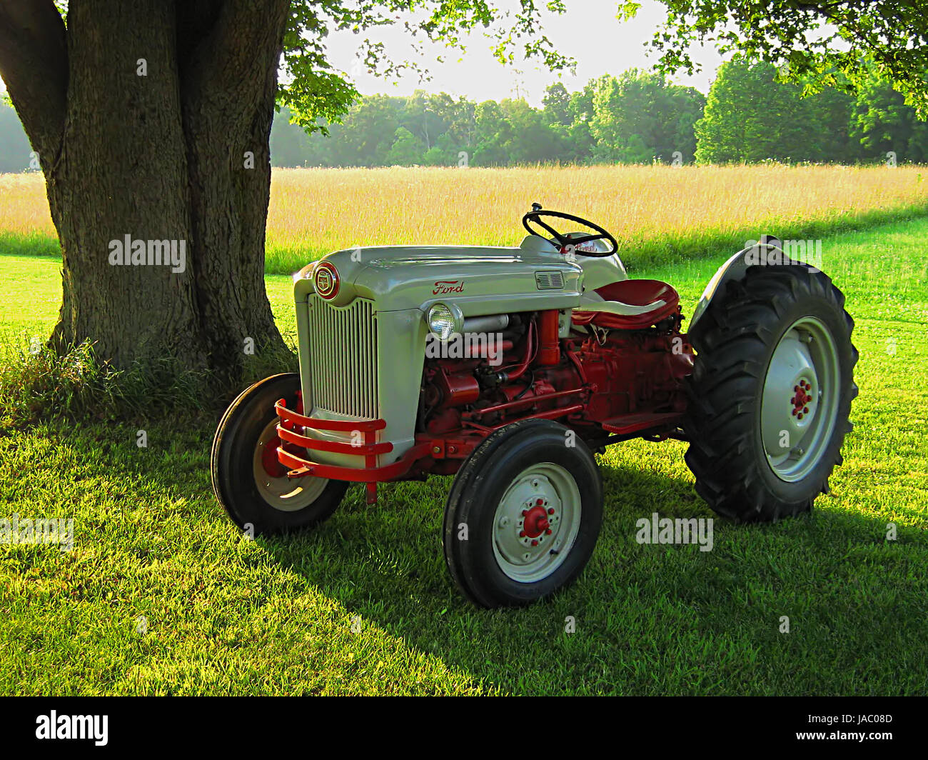 A photograph of an antique tractor. This particular model was manufactured  in the 1950's by the Ford Motor Company Stock Photo - Alamy
