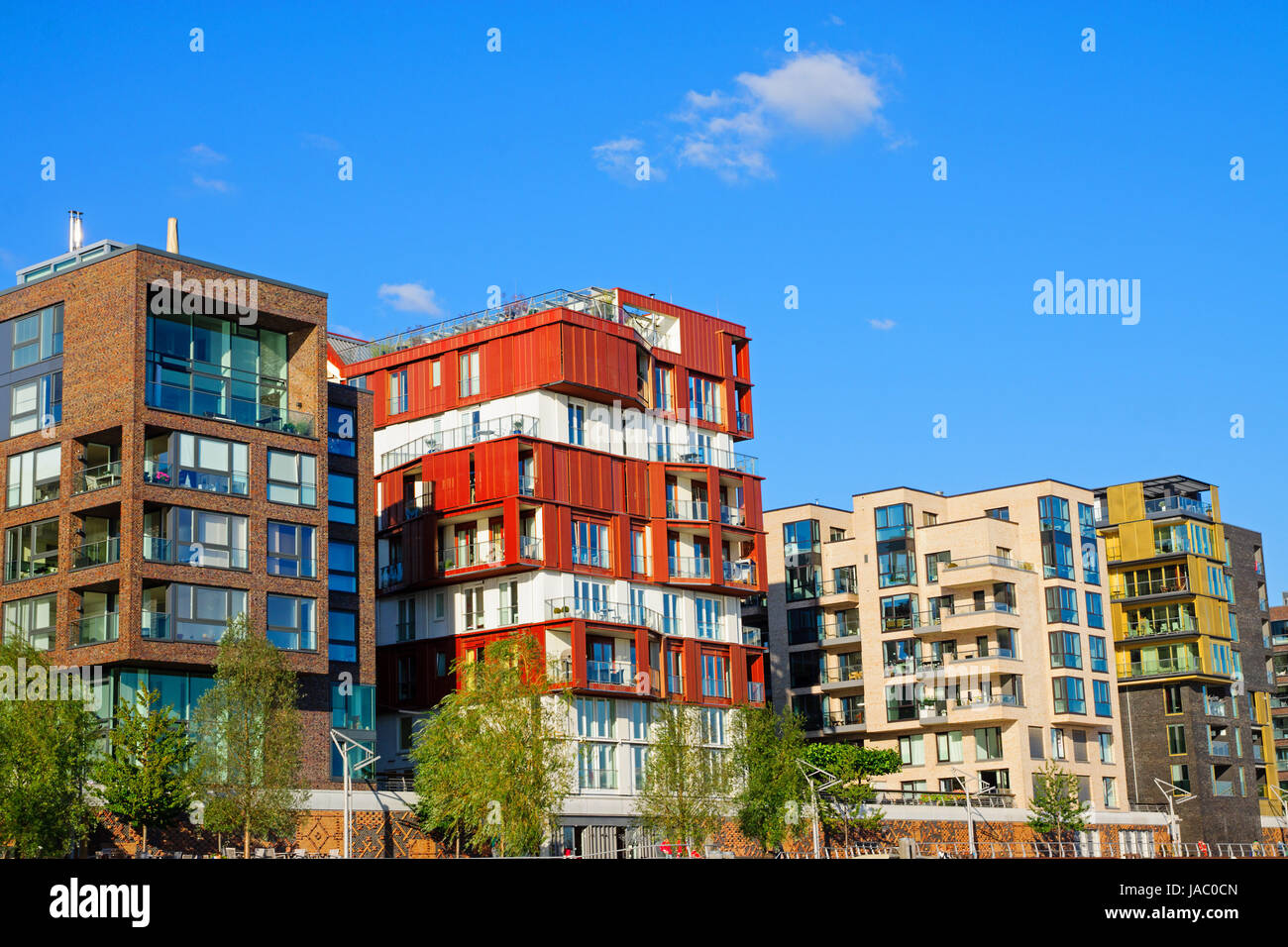 modern apartment buildings in hamburg Stock Photo Alamy