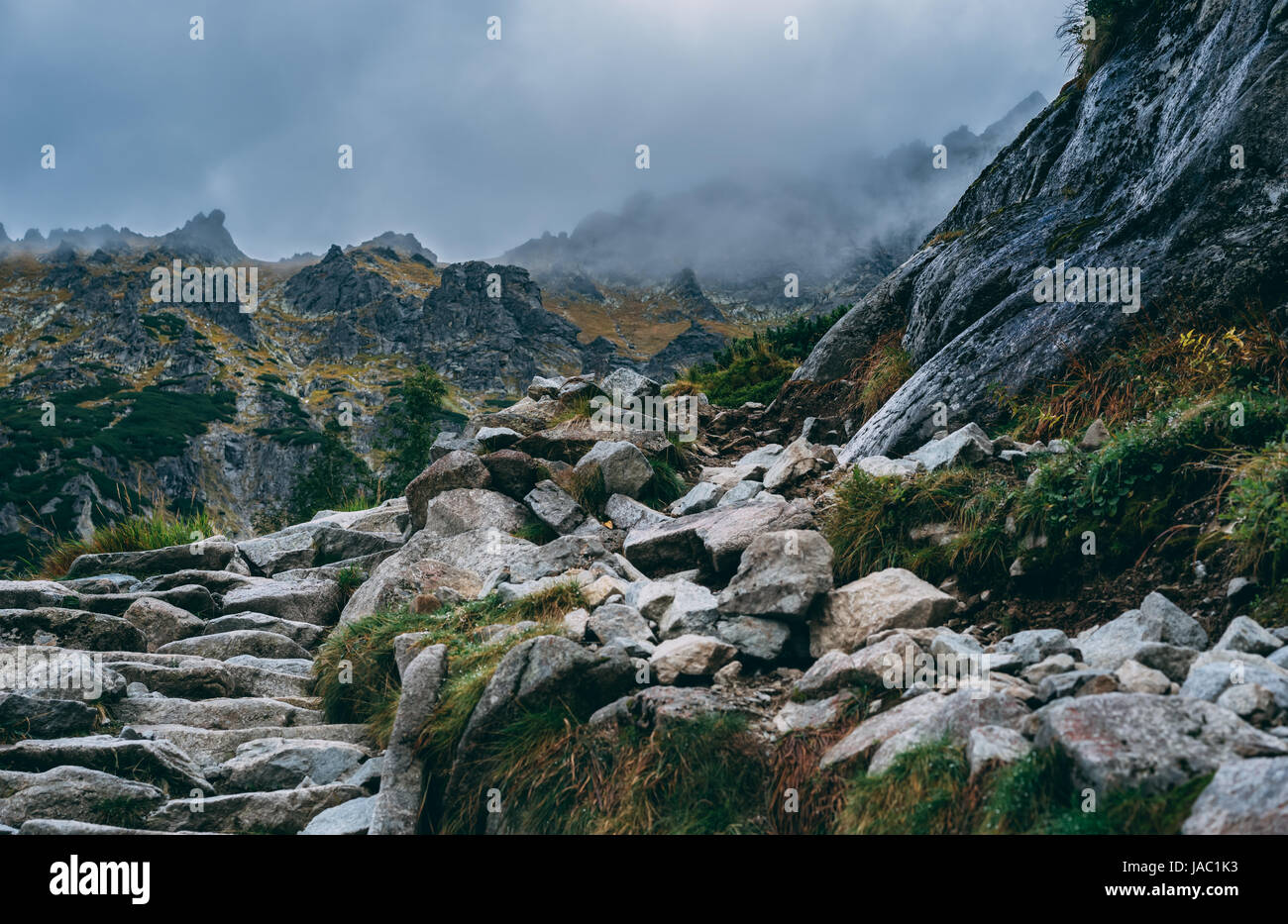 Stormy mountain landscape Stock Photo