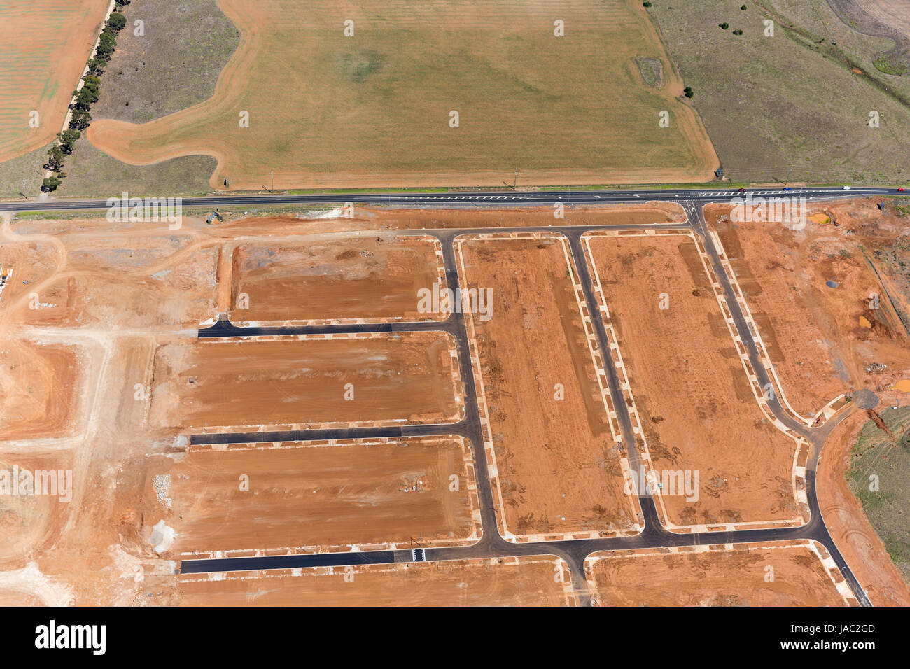 Aerial view of a industrial park Stock Photo Alamy