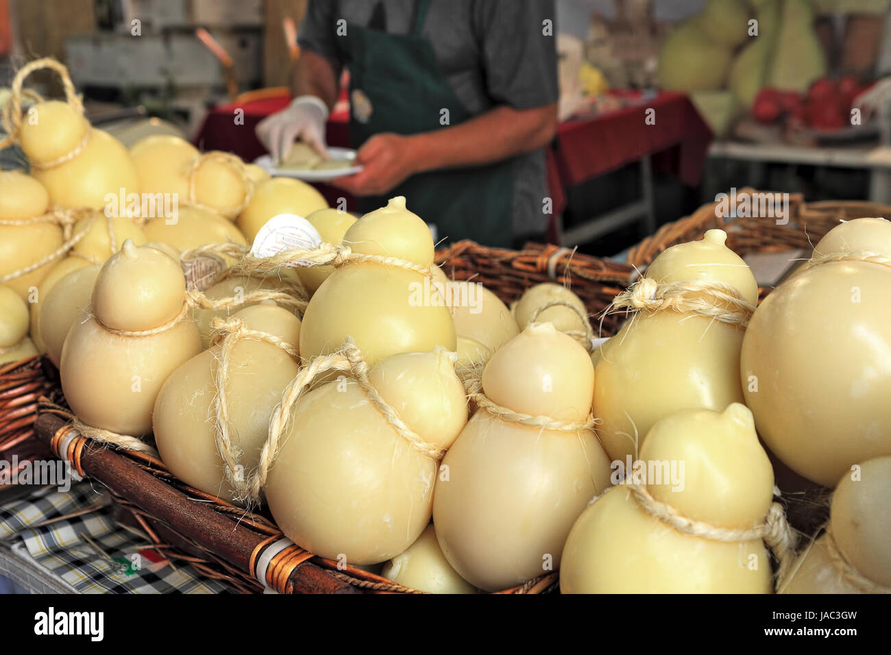 Typical Caciocavallo cheese produced throughout Southern Italy on