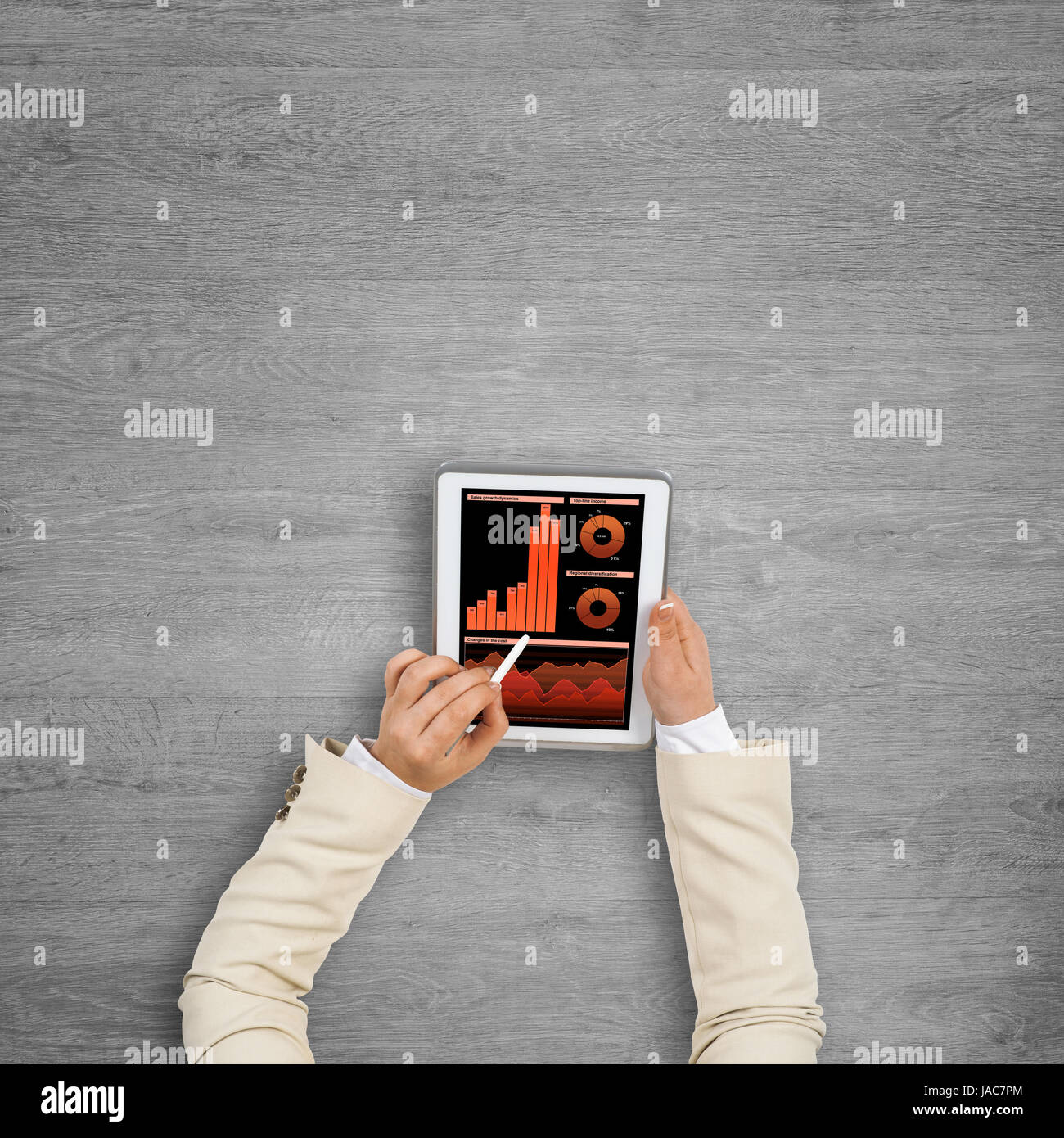 Using financial application Stock Photo - Alamy