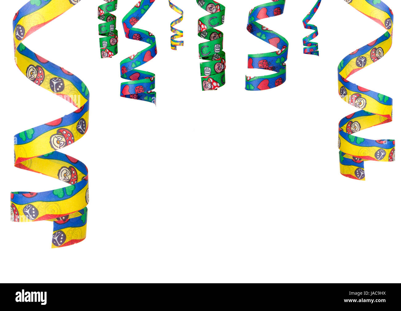 streamers isolated,optional hanging with white background Stock Photo ...